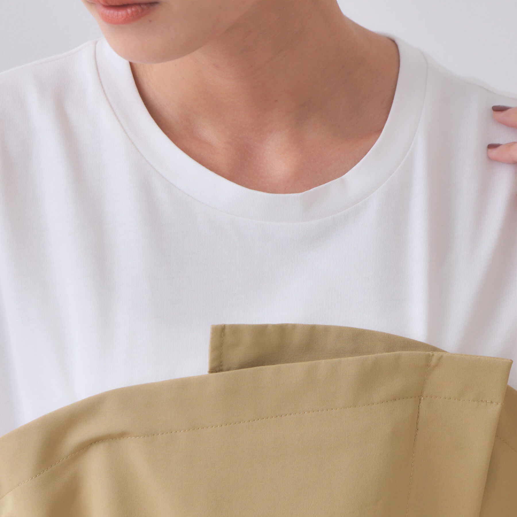 OPAQUE.CLIP「トレンチ風ベアドッキングワンピース【洗濯機洗い可】」|ワンピース|