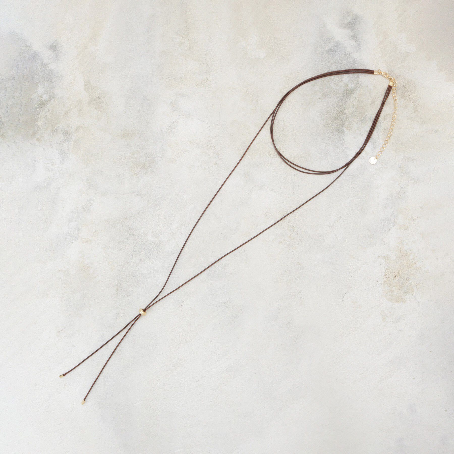 OPAQUE.CLIP「2連細コードチョーカー」|ネックレス|ブラウン(044)