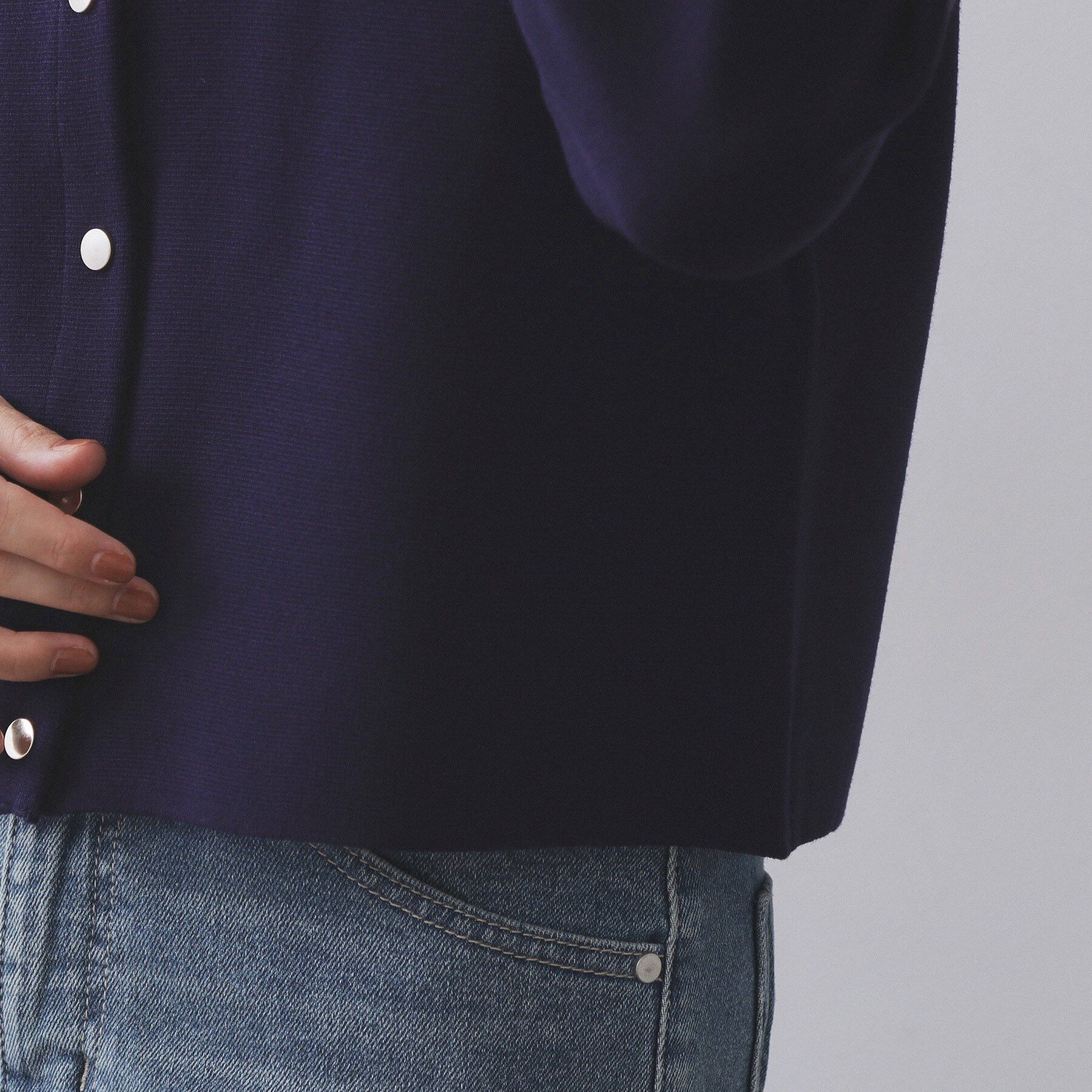 OPAQUE.CLIP「スナップボタンニットカーディガン【UVケア/洗濯機OK】《6col/S～LL》」|カーディガン|