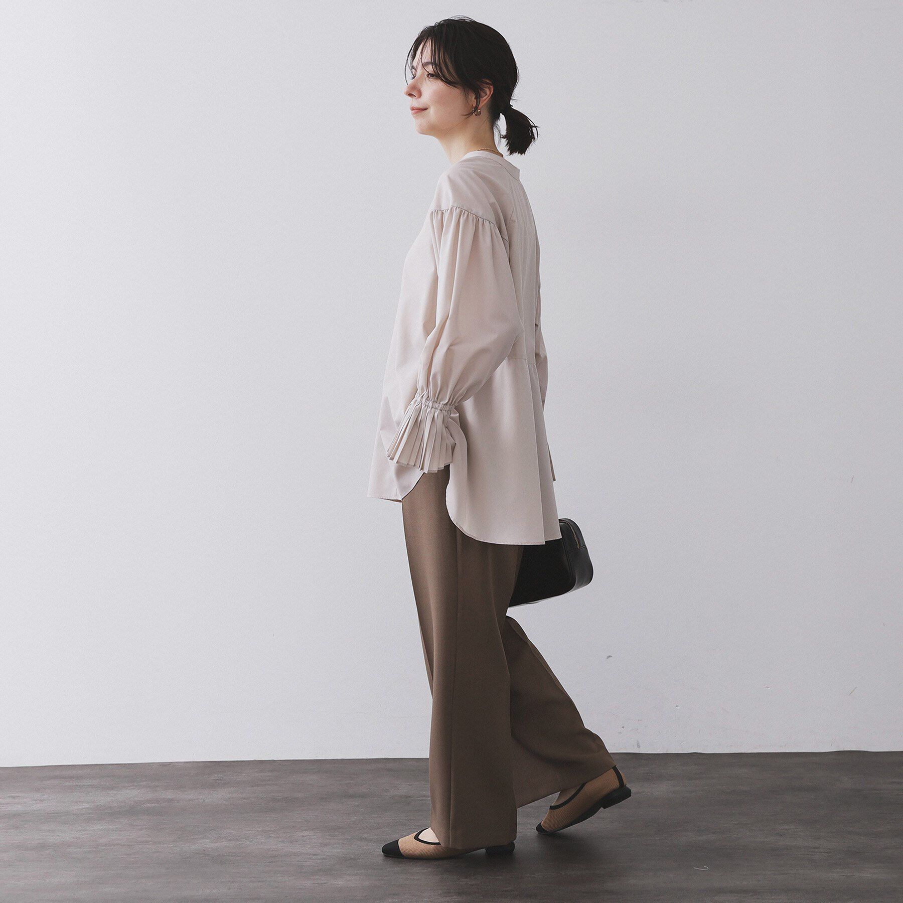 OPAQUE.CLIP「プリーツキャンディスリーブブラウス【洗濯機洗い可】」|シャツ・ブラウス|