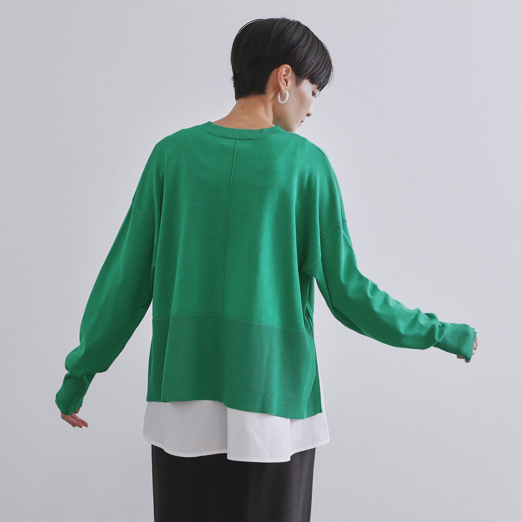 OPAQUE.CLIP「《ツインセット》リラクシーサイドスリットニット&times;ドッキングタンク【洗濯機洗い可】」|その他|