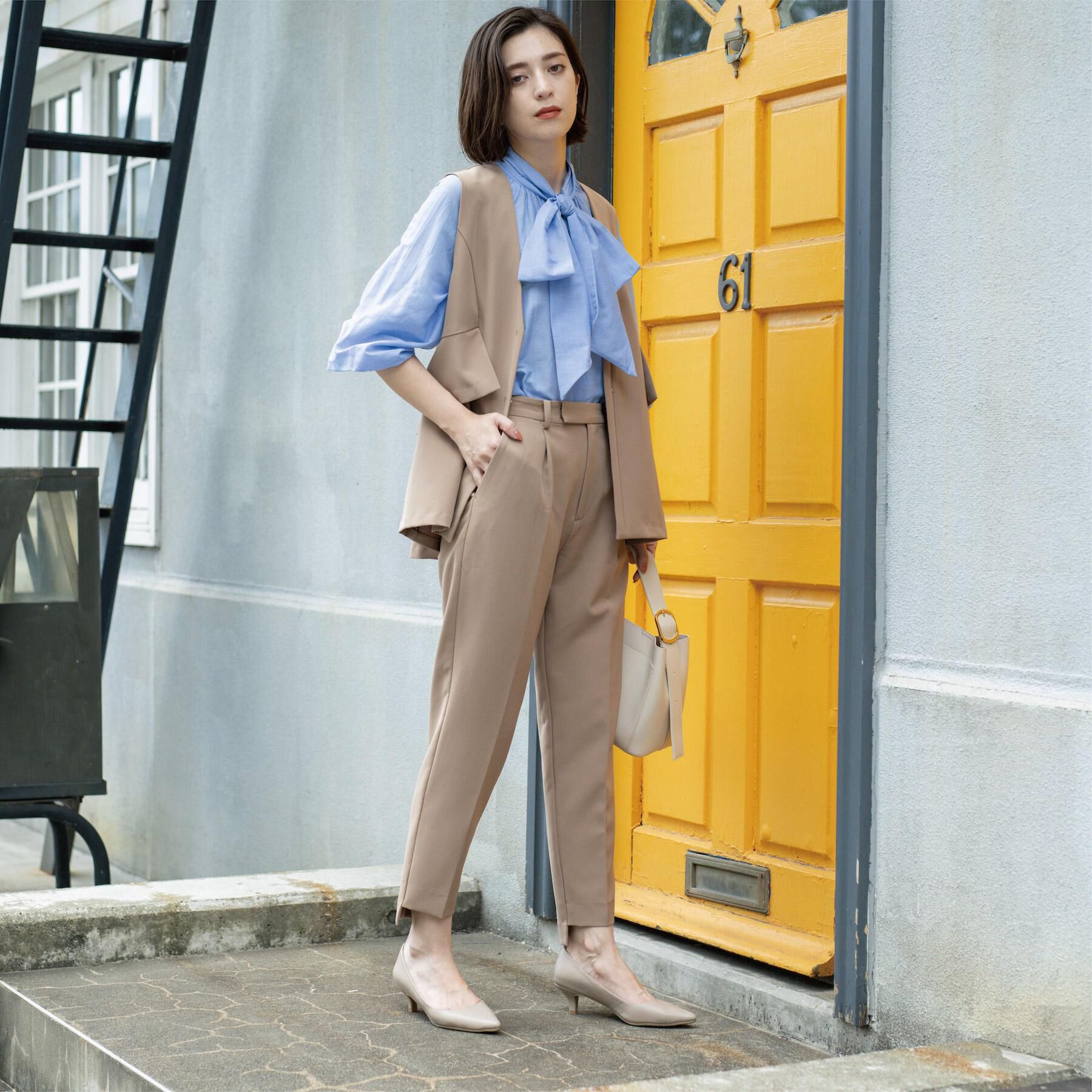 OPAQUE.CLIP「ステップヘムテーパードパンツ/セットアップ対応可【洗濯機洗い可】」|その他|