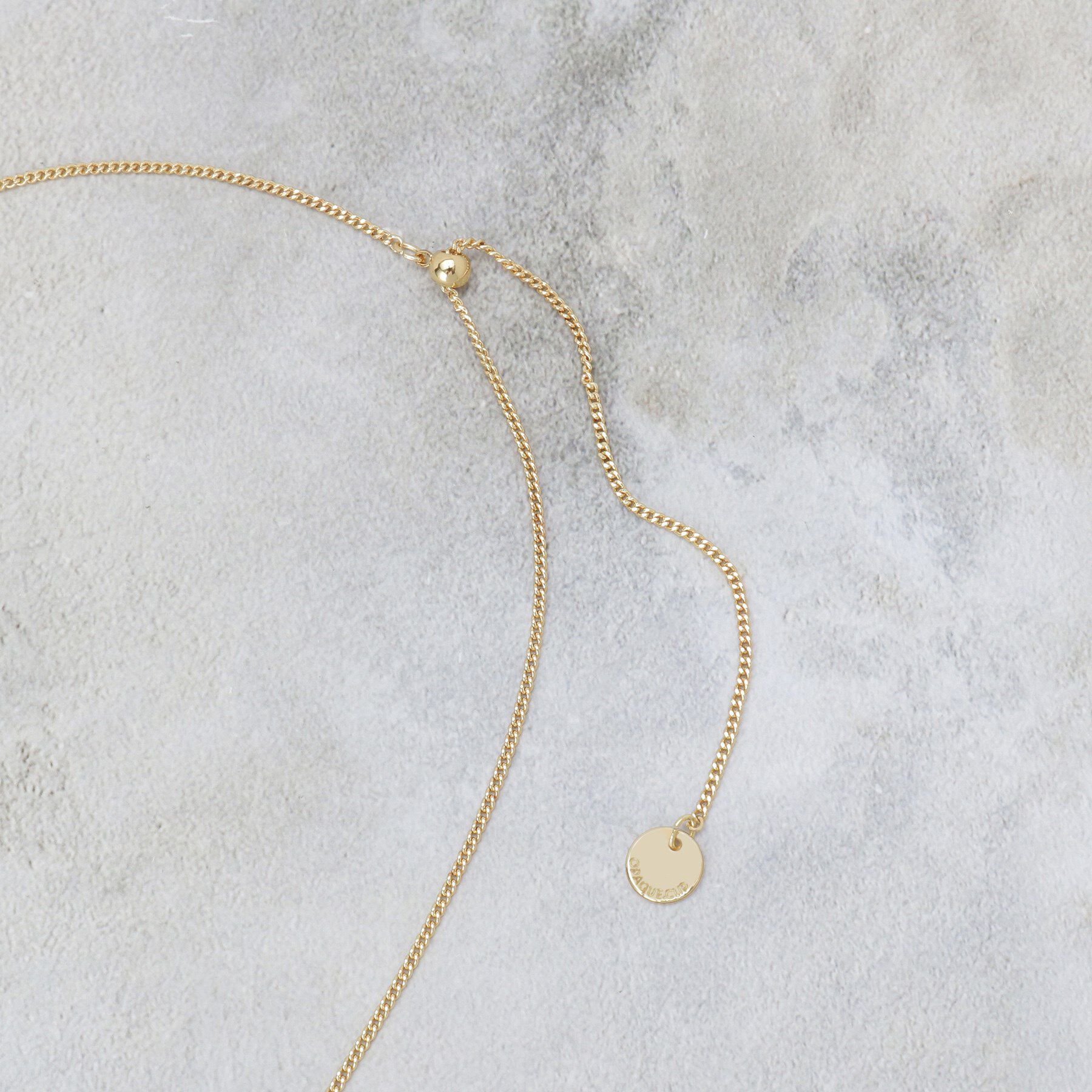 OPAQUE.CLIP「トリプルリングビジューネックレス」|ネックレス|