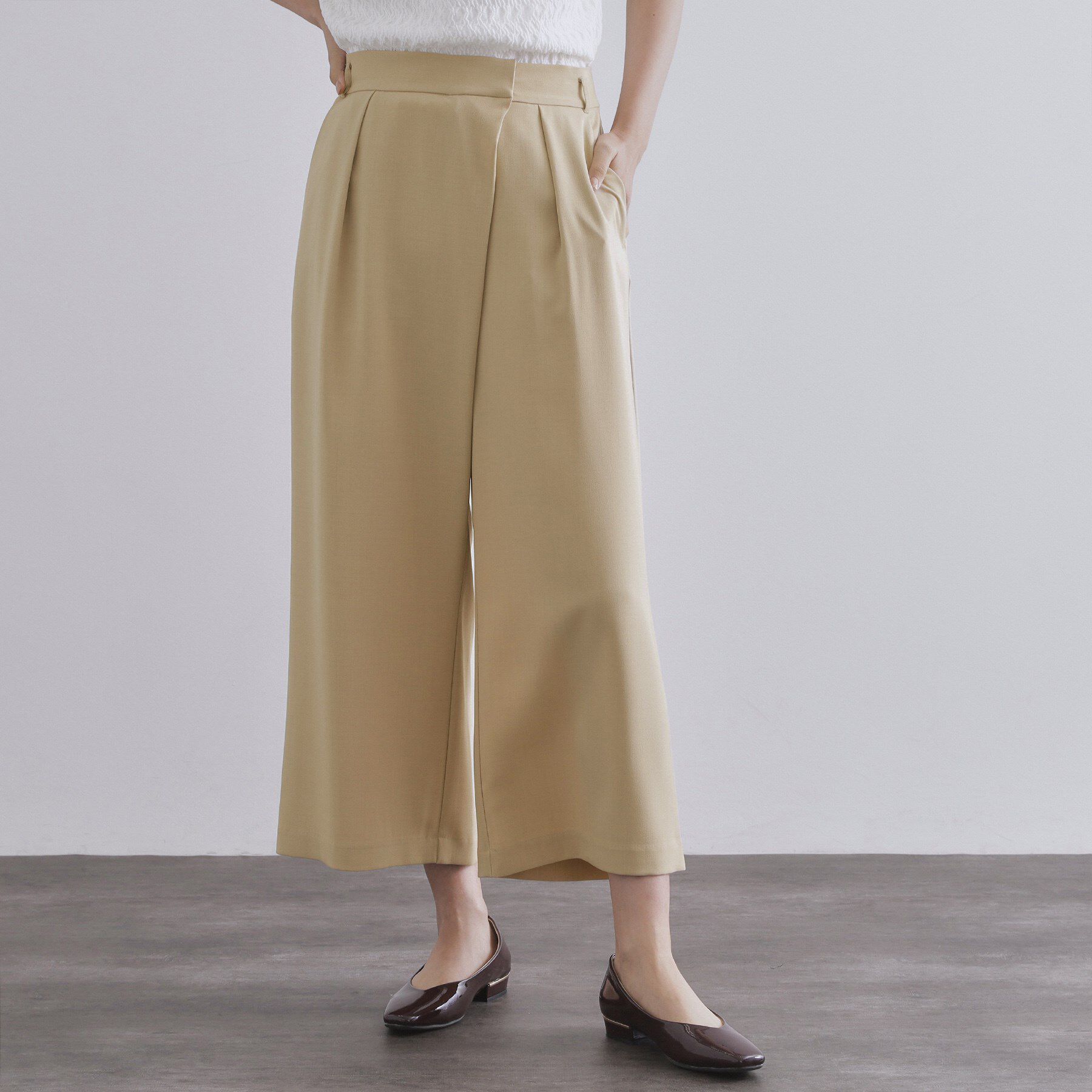 OPAQUE.CLIP「サッシュリボン付きラップデザインパンツ【洗濯機洗い可】」|その他|