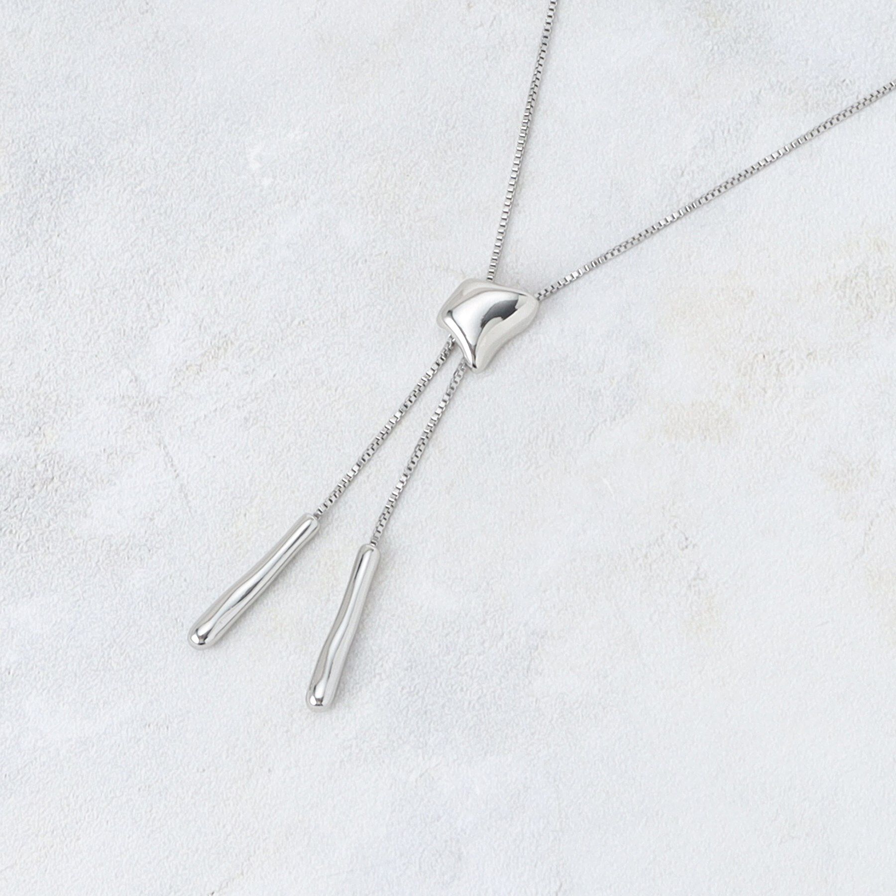 OPAQUE.CLIP「ループタイ風スライドネックレス」|ネックレス|シルバー(006)