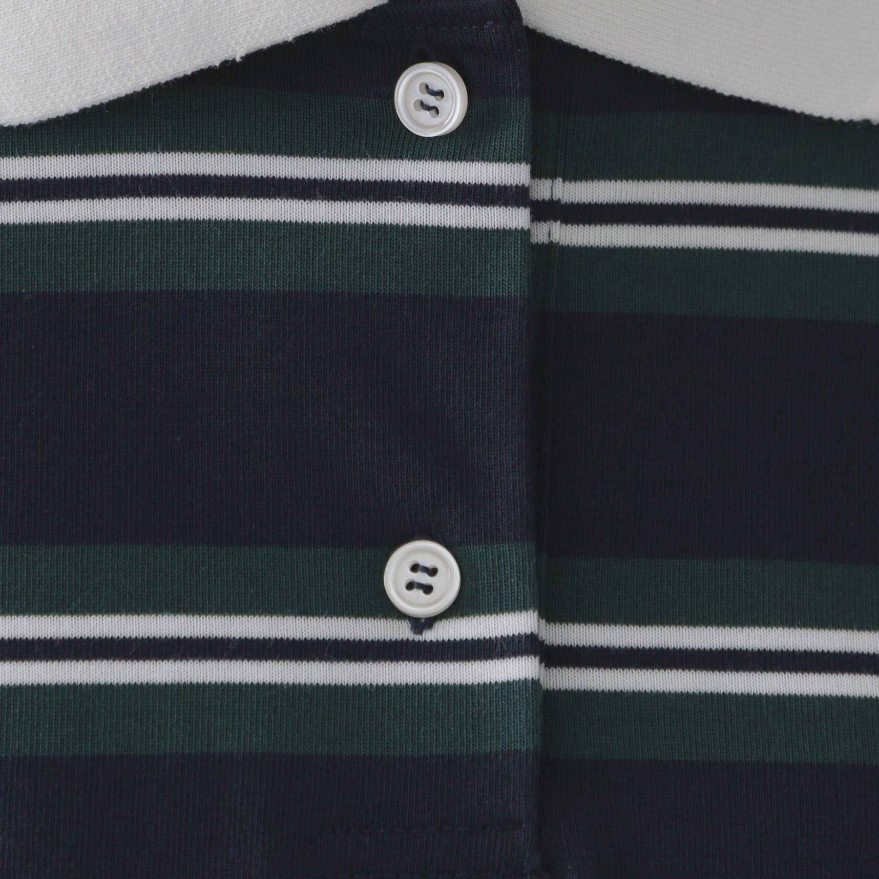 OPAQUE.CLIP「カラーボーダーポロカットソー【洗濯機洗い可】」|ポロシャツ|