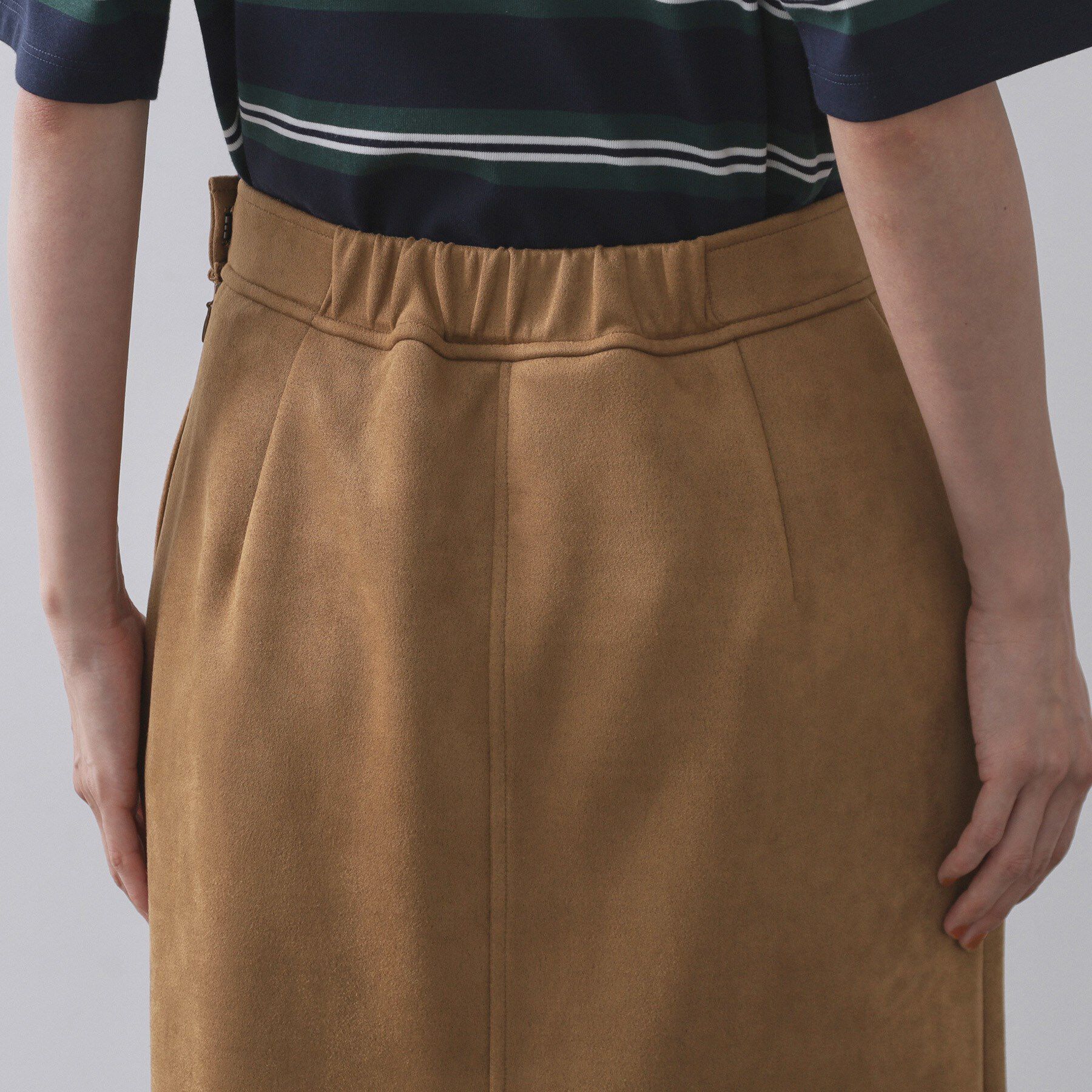 OPAQUE.CLIP「スエードライクナロースカート【洗濯機洗い可】」|スカート|