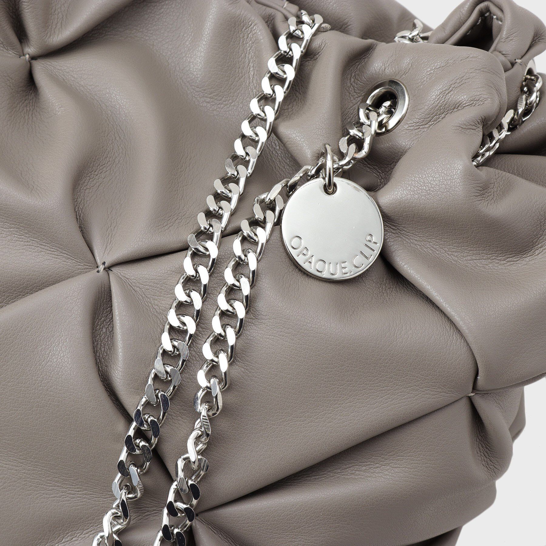 OPAQUE.CLIP「【2WAY】ラム調合皮巾着ミニショルダーバッグ」|ショルダー・メッセンジャー|