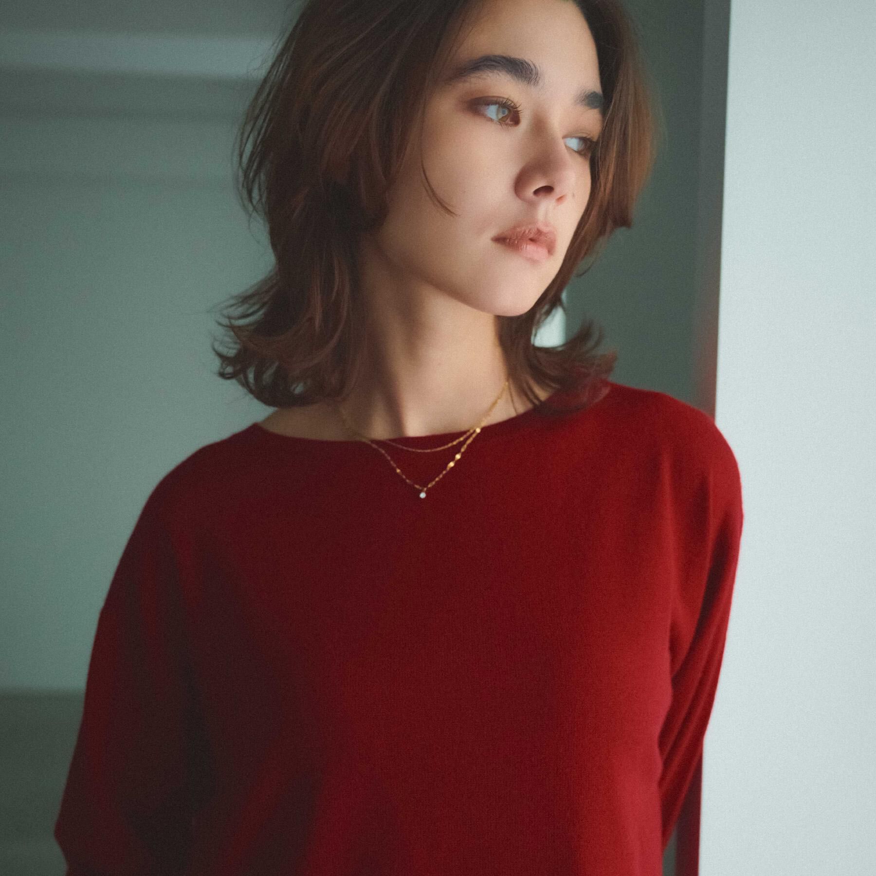 OPAQUE.CLIP「ボートネックニット/エクストラファインメリノウール【THEシリーズ/洗濯機OK】」|ニット・セーター|