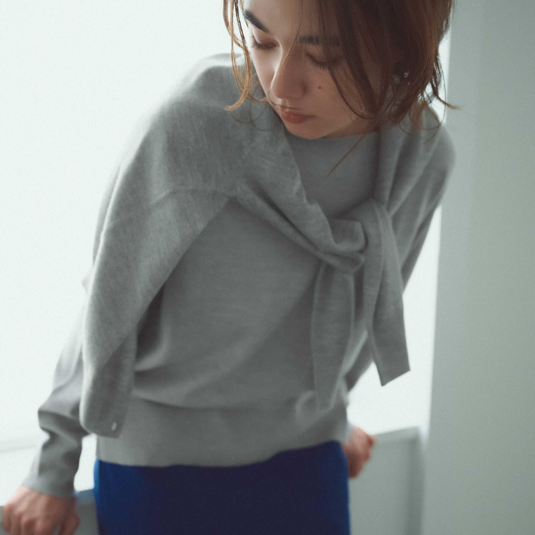 OPAQUE.CLIP「クルーニットカーディガン/エクストラファインメリノウール【THEシリーズ/洗濯機OK】」|カーディガン|