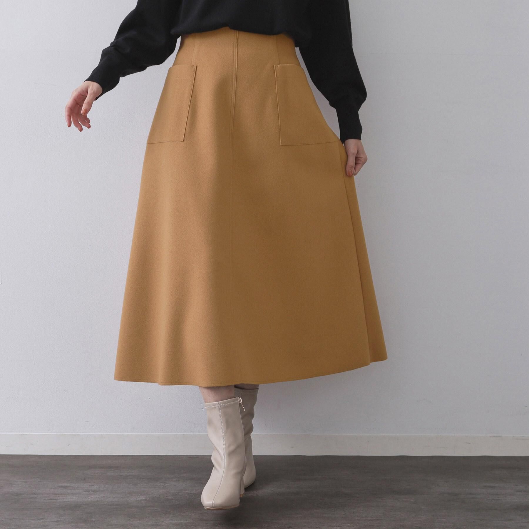 OPAQUE.CLIP「ウールライクフレアスカート【洗濯機OK】」|スカート|