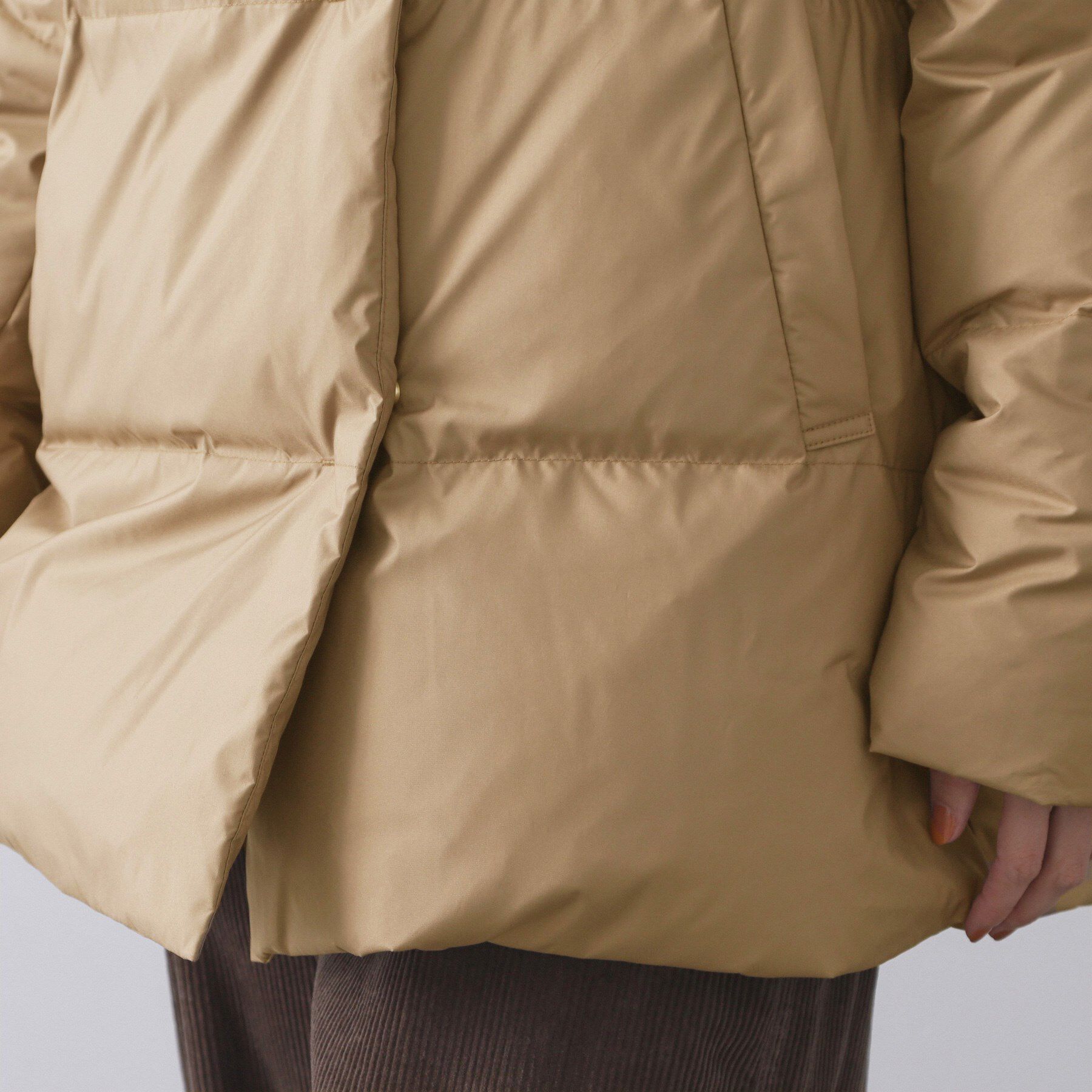 OPAQUE.CLIP「撥水フードミドルダウンコート【防風/抗菌防臭/洗濯機OK】《S～LL》」|ダウン|