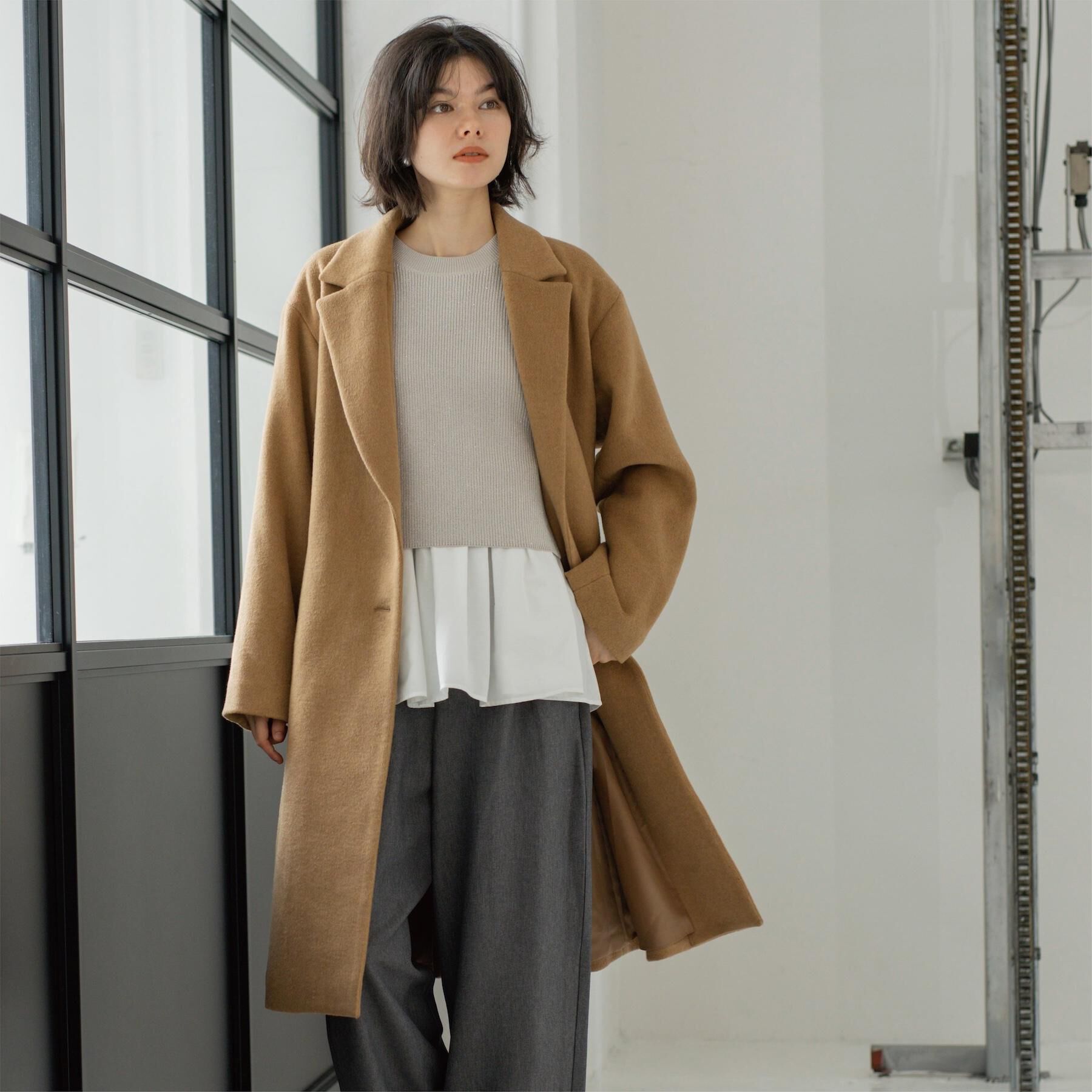 OPAQUE.CLIP「カシミヤブレンドウールチェスターコート」|チェスターコート|