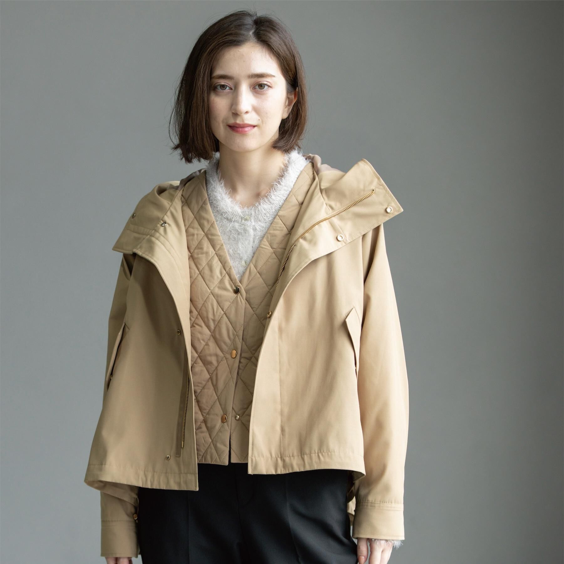 OPAQUE.CLIP「《ツインセット》マウンテンパーカー&times;キルティングベストライナー【撥水/洗濯機OK】」|ブルゾン・スタジャン|