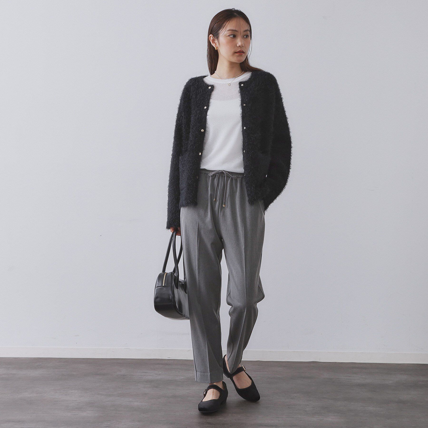 OPAQUE.CLIP「ウォームタッチ イージーテーパードパンツ【洗濯機洗OK/ストレッチ】≪SS～LL≫」|その他|