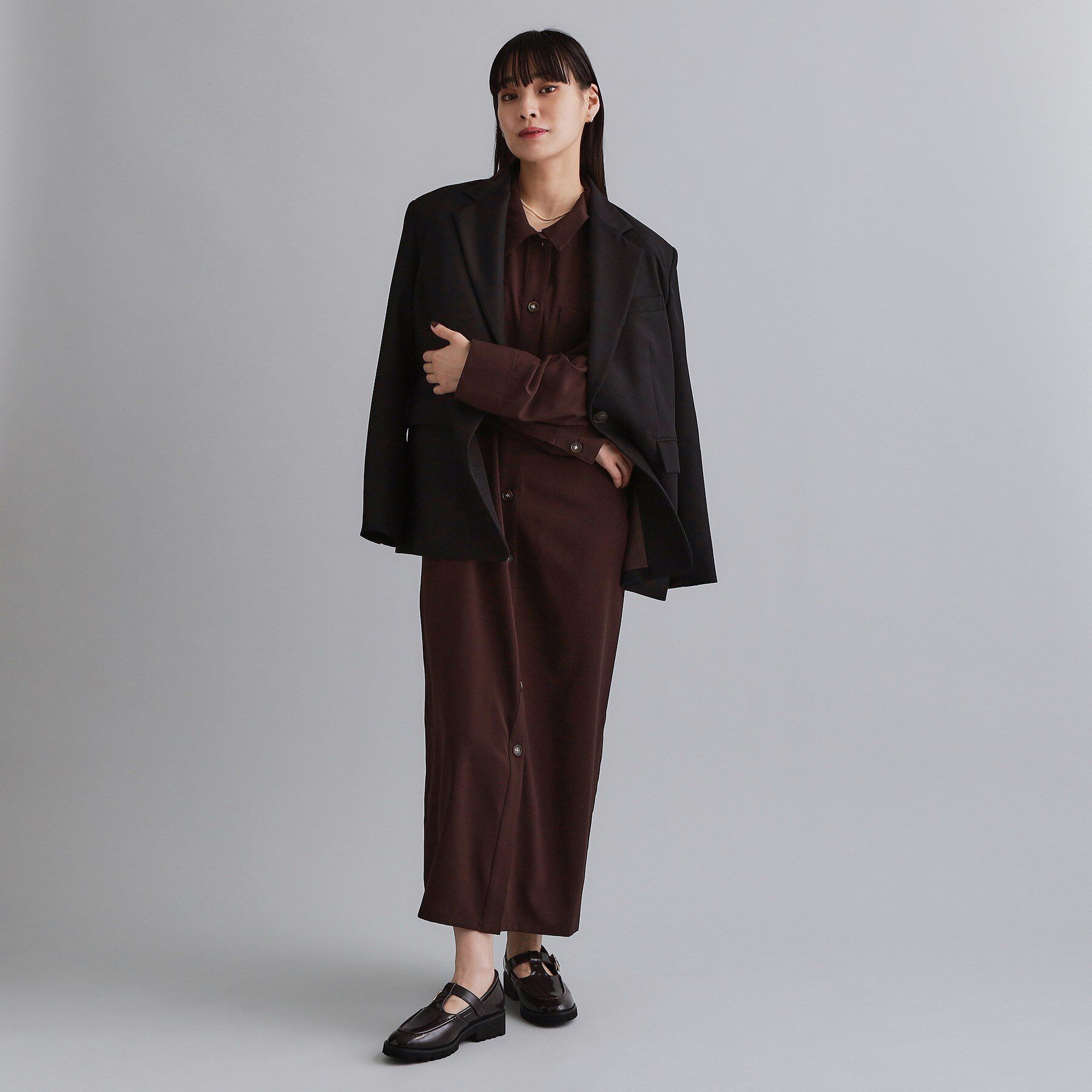 OPAQUE.CLIP「【es】ビッグテーラードジャケット【UVケア/洗濯機OK】」|テーラードジャケット|