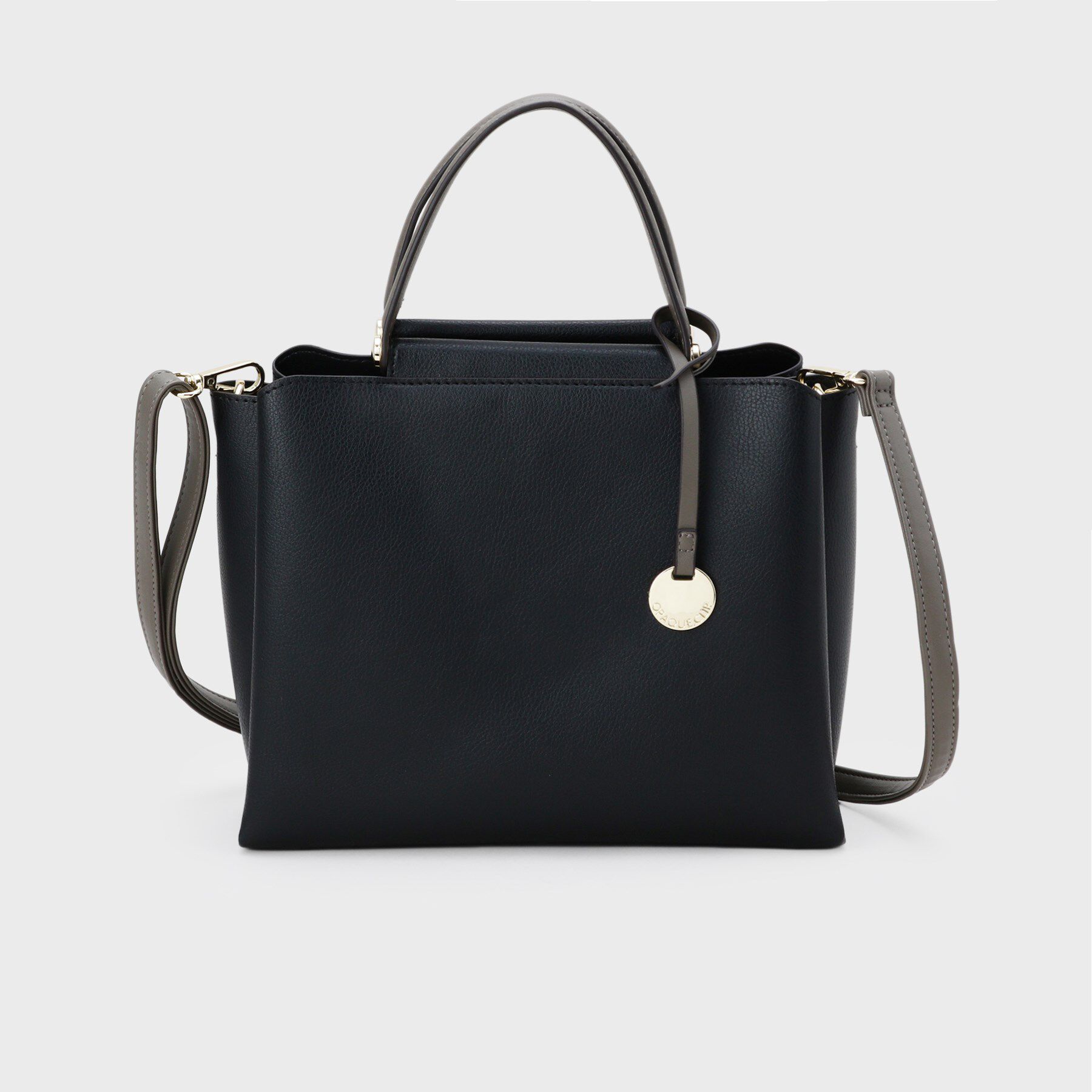 OPAQUE.CLIP「《BAILA掲載》3層仕様バイカラー合皮ミドルトートバッグ【軽量／2WAY】」|トートバッグ|