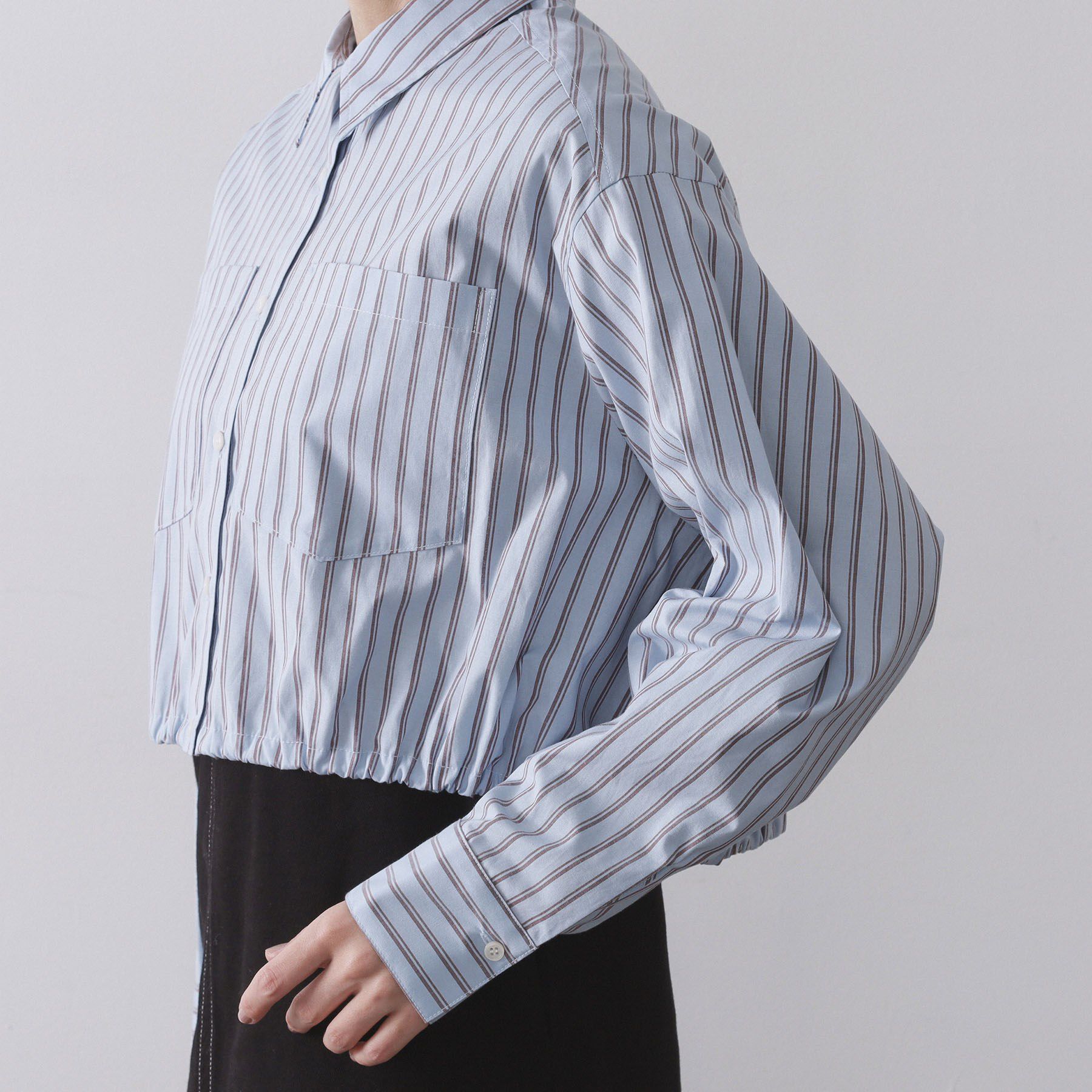 OPAQUE.CLIP「ドロストヘムショートシャツ【洗濯機OK】」|シャツ・ブラウス|