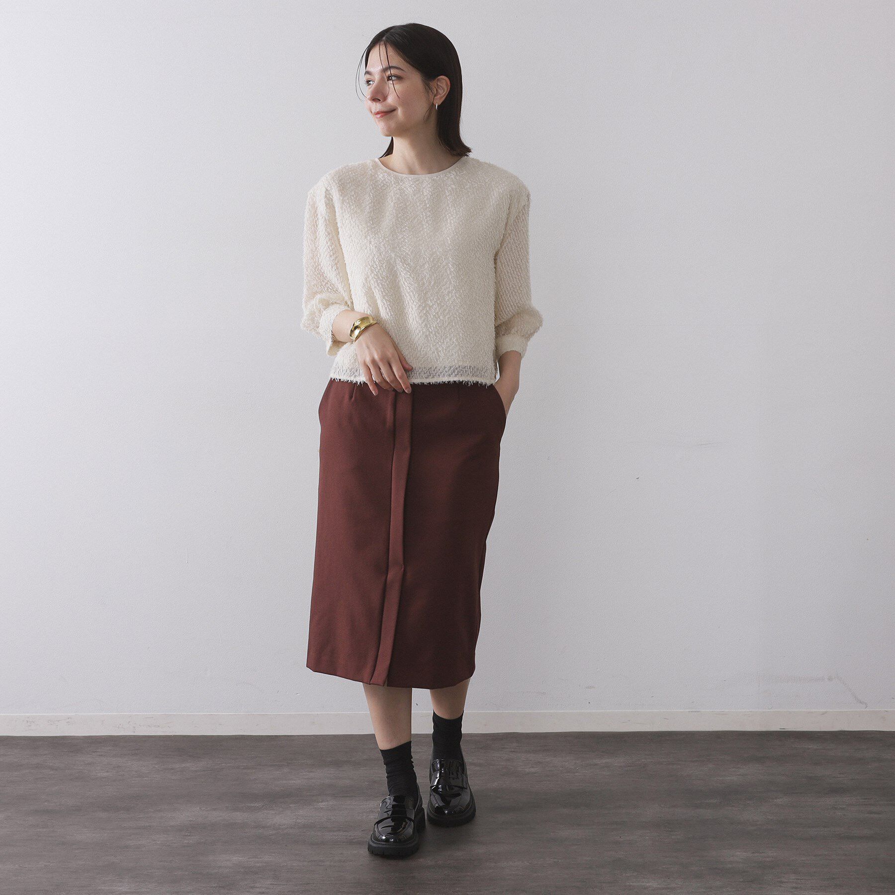 OPAQUE.CLIP「ミドル丈タイトスカート【洗濯機OK】」|スカート|
