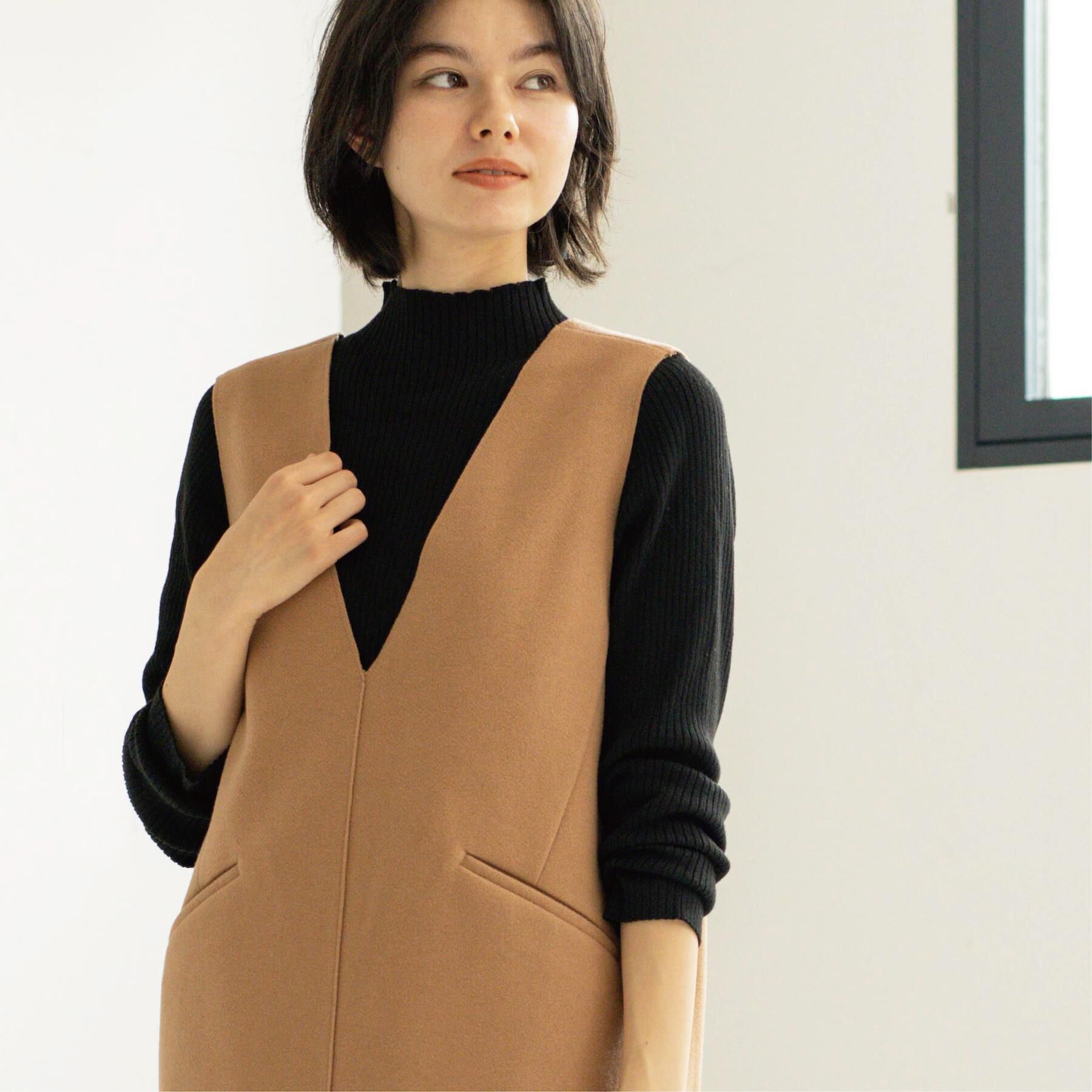 OPAQUE.CLIP「ハイネックリブニット【洗濯機OK】《6col》」|ニット・セーター|