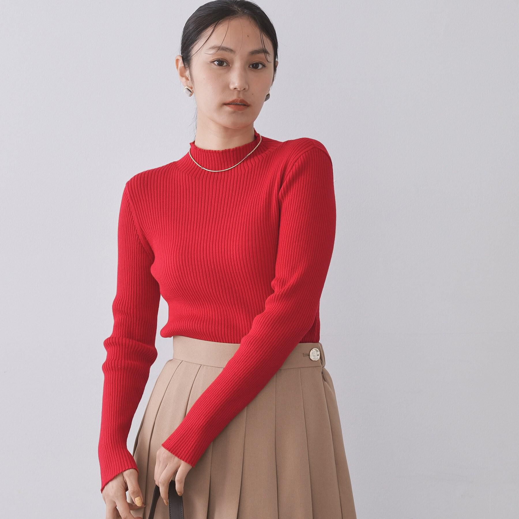 OPAQUE.CLIP「ハイネックリブニット【洗濯機OK】《6col》」|ニット・セーター|