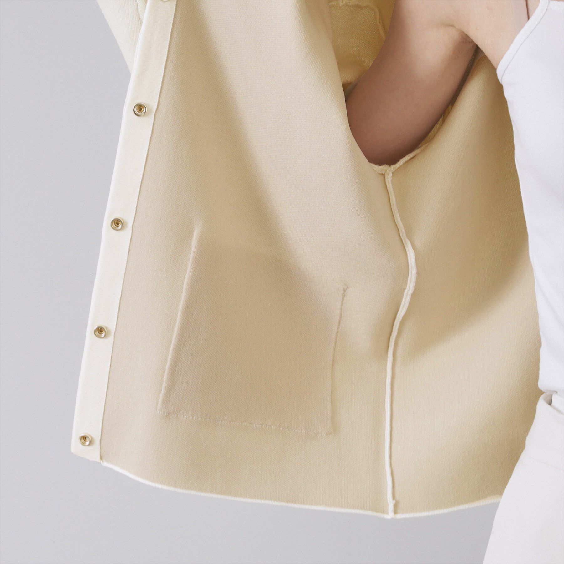 OPAQUE.CLIP「スナップボタン ダブルフェイス配色ニットカーディガン【洗濯機OK】」|カーディガン|