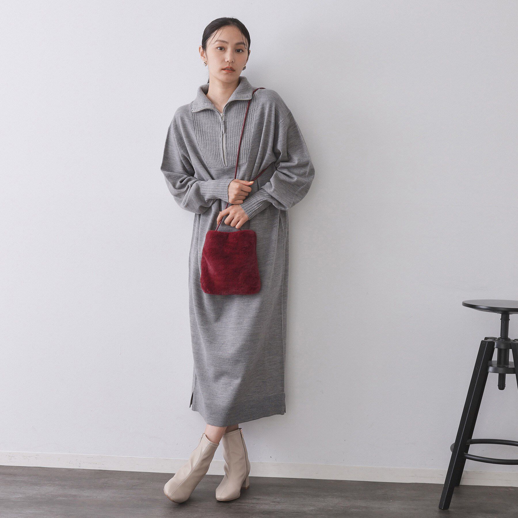 OPAQUE.CLIP「【11色展開】フェイクファースクエアミニポシェット」|ショルダー・メッセンジャー|