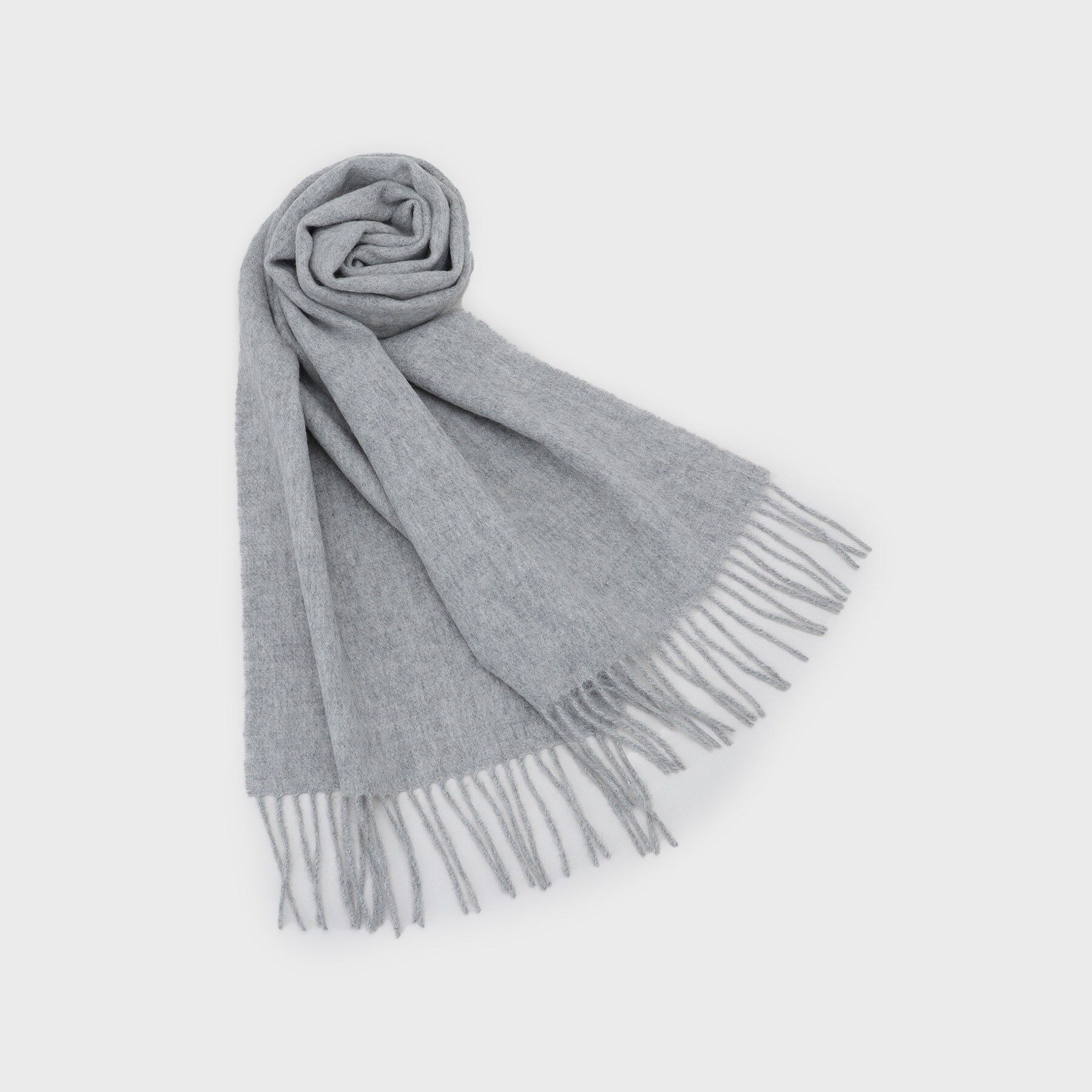 OPAQUE.CLIP「ウール100％マフラー【12col/洗える】」|ストール|グレー(012)