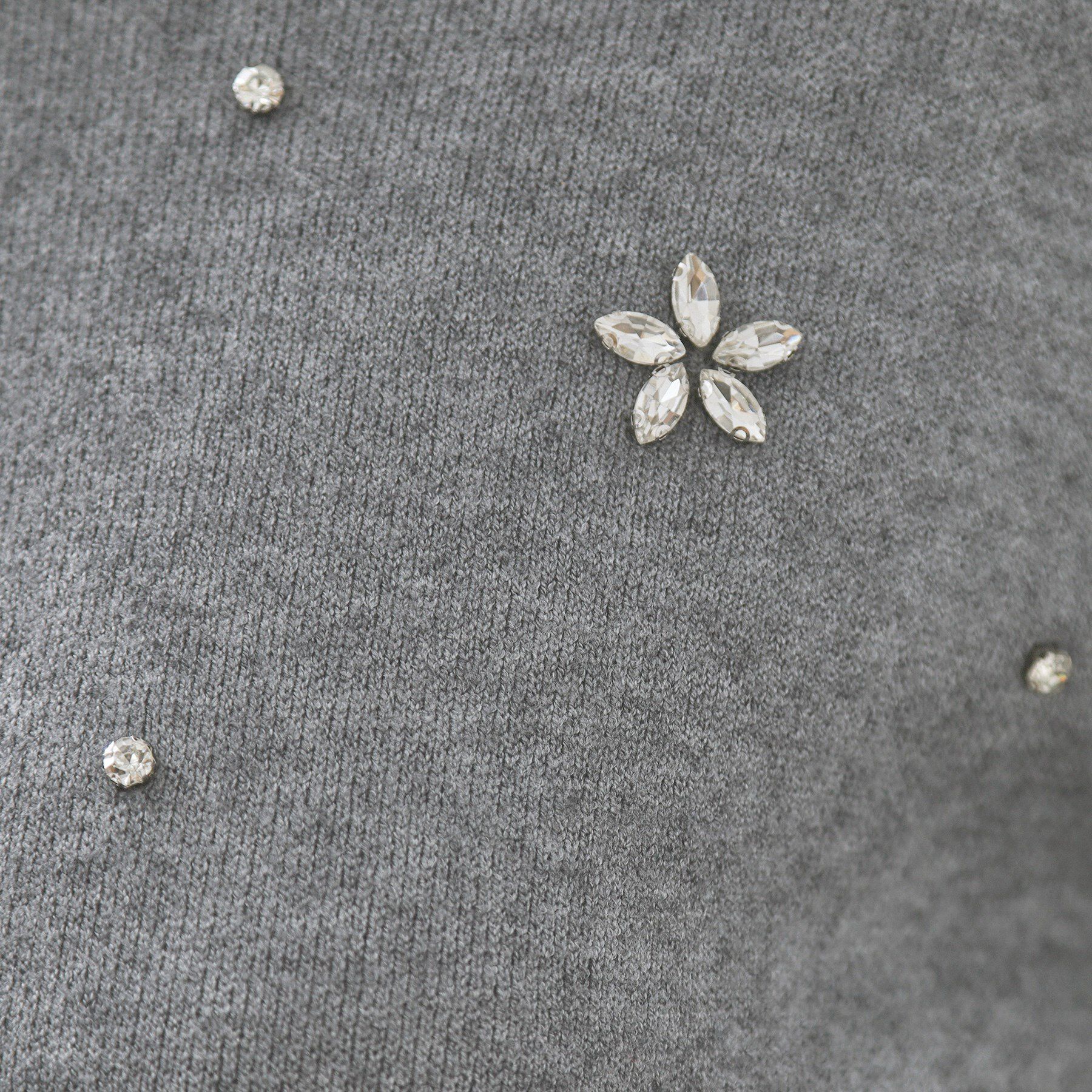 OPAQUE.CLIP「ビジューニットトップス【洗える】」|ニット・セーター|