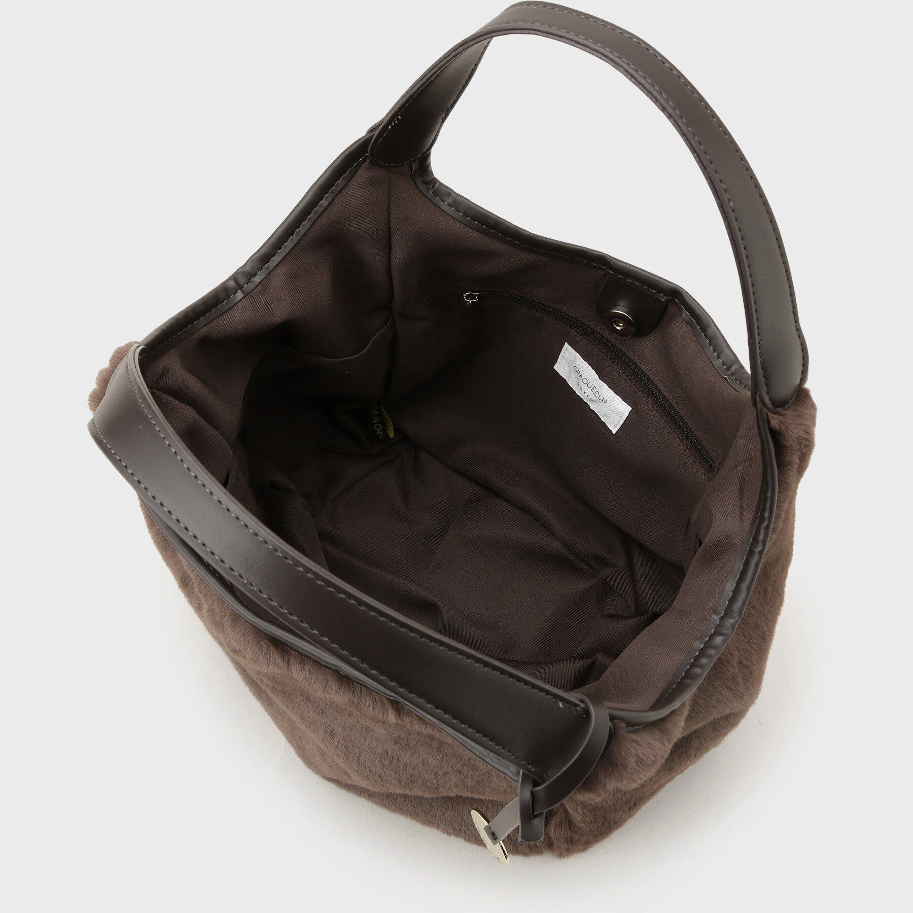 OPAQUE.CLIP「【フェイクファー／キルティング】くり手ミドルトートバッグ」|トートバッグ|