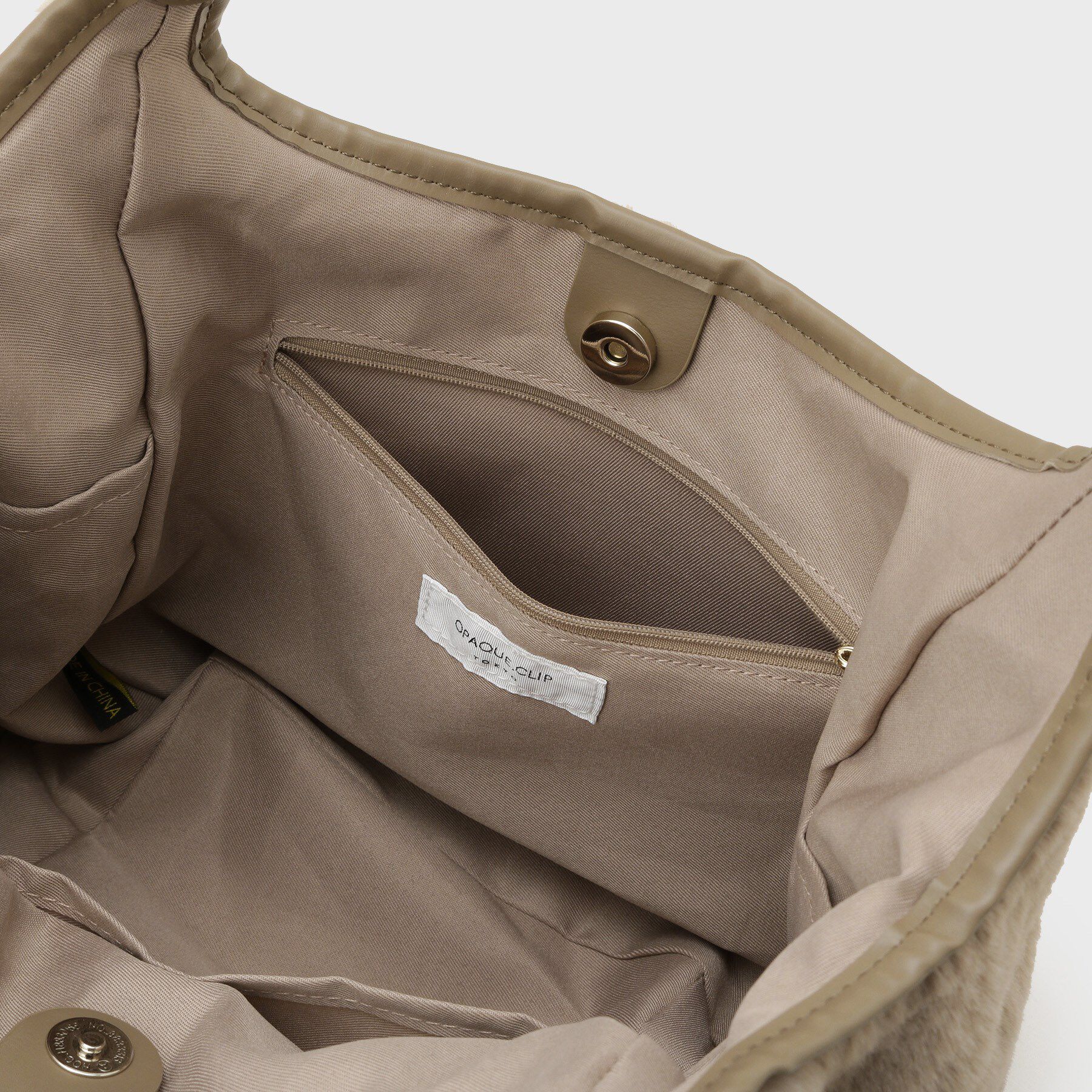 OPAQUE.CLIP「【フェイクファー／キルティング】くり手ミドルトートバッグ」|トートバッグ|