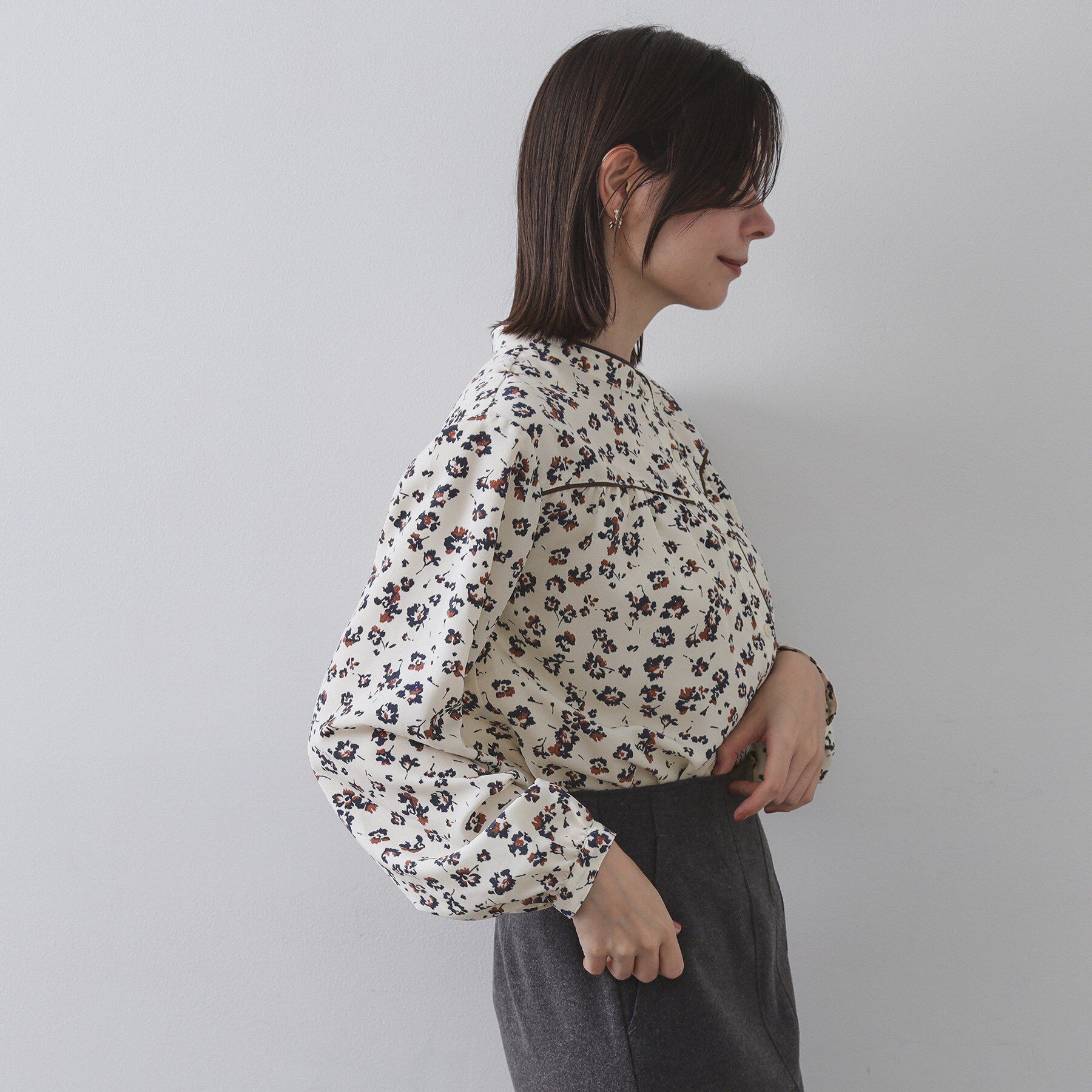 OPAQUE.CLIP「フラワープリントブラウス【洗濯機OK】」|シャツ・ブラウス|