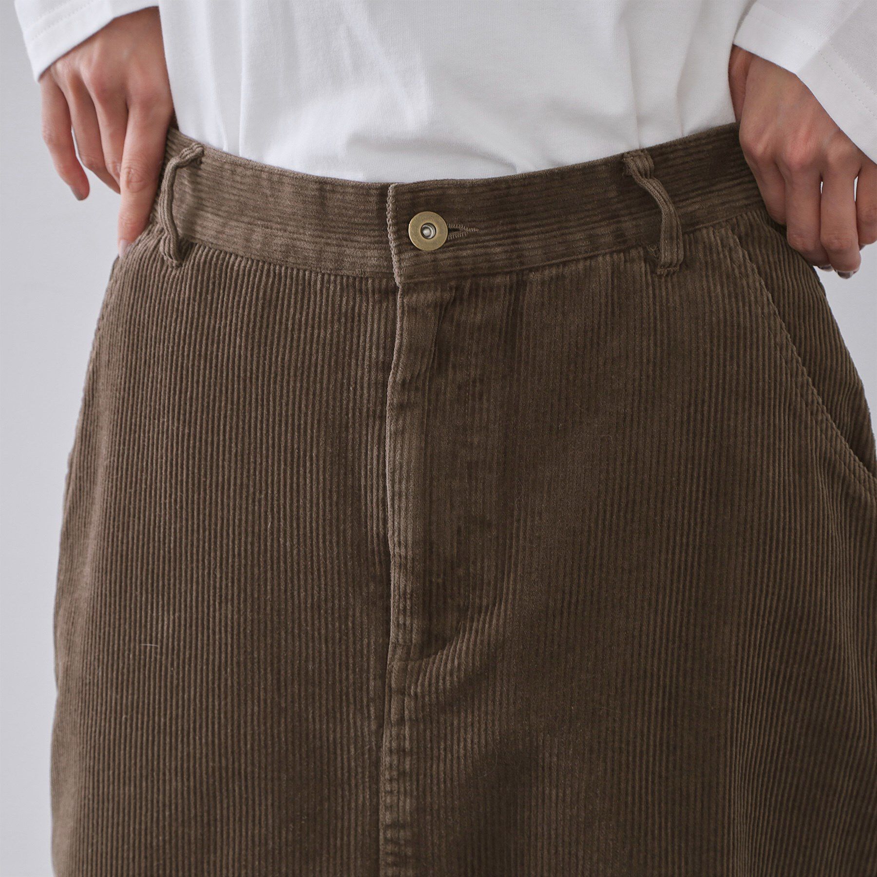 OPAQUE.CLIP「コーデュロイナロースカート【洗濯機OK】」|スカート|