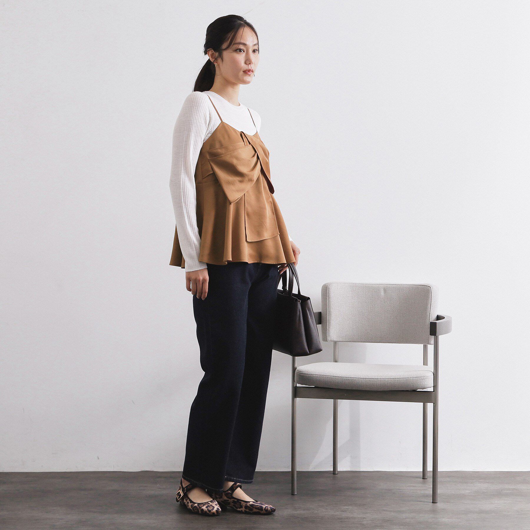 OPAQUE.CLIP「サテンキャミブラウス【洗濯機OK】」|シャツ・ブラウス|