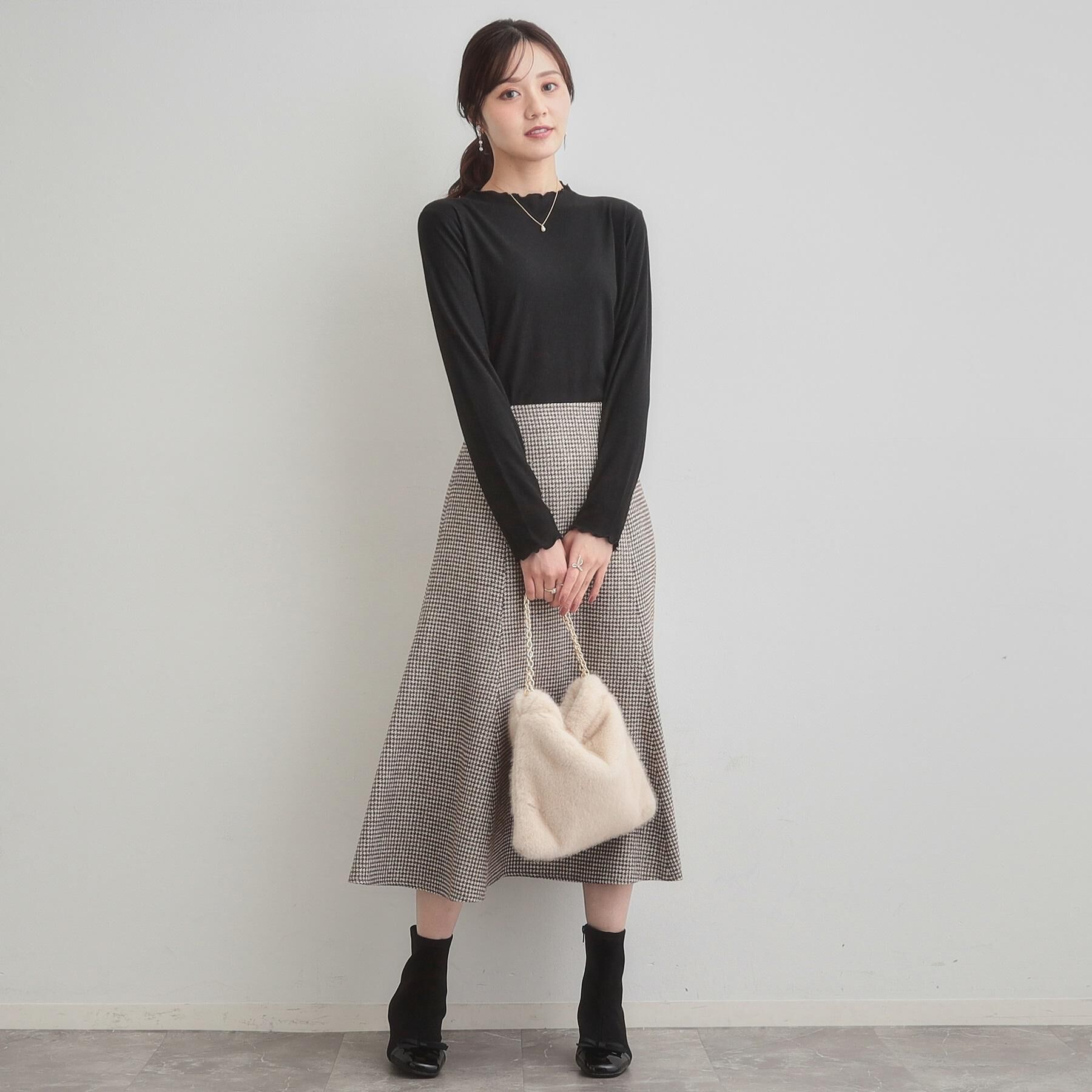 Couture broach「【ほんのりシアー・きれいめ】サステナブル テレコインナートップス」|Tシャツ・カットソー|