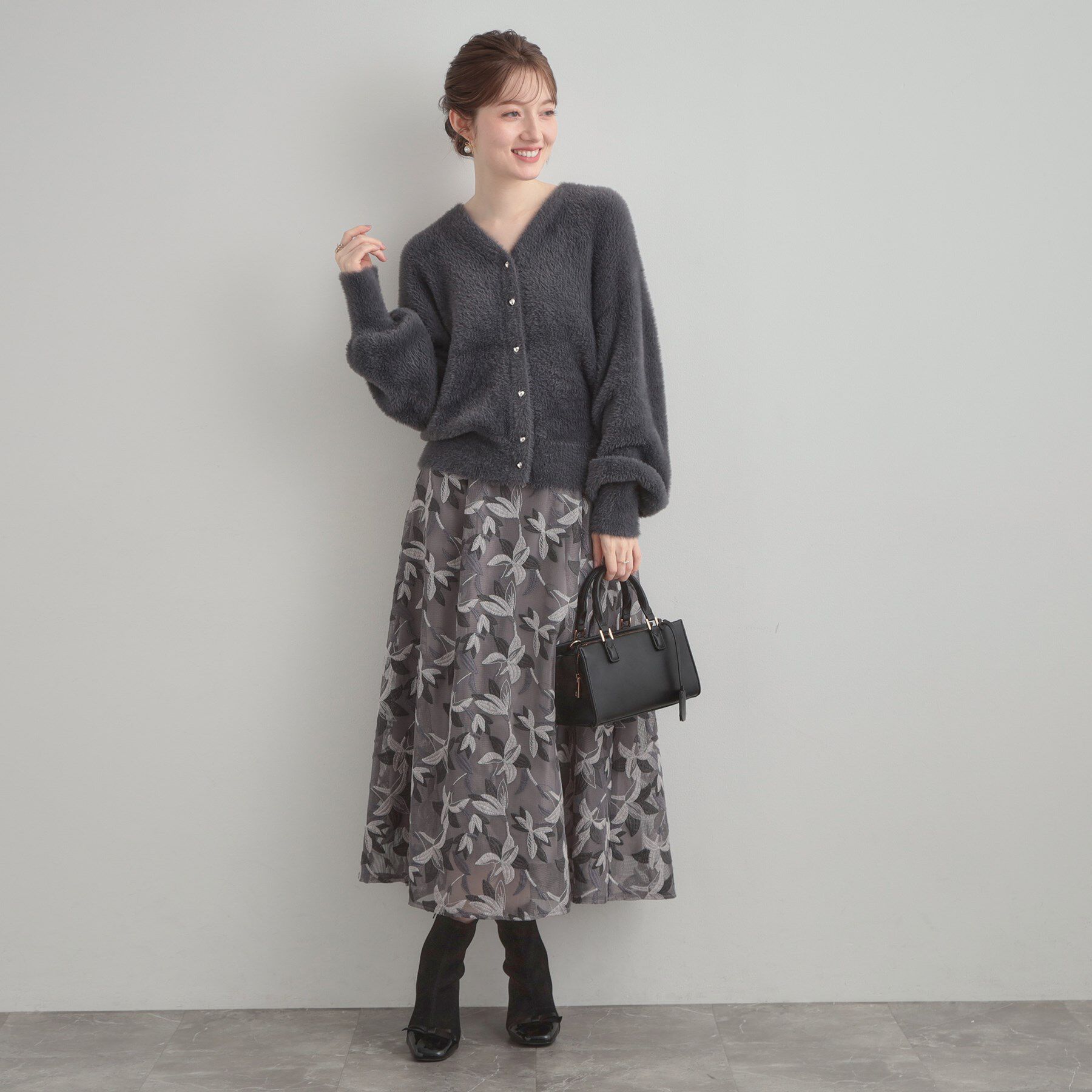 Couture broach「【ふわふわ/前後2WAY】フェザーカーディトップス」|カーディガン|