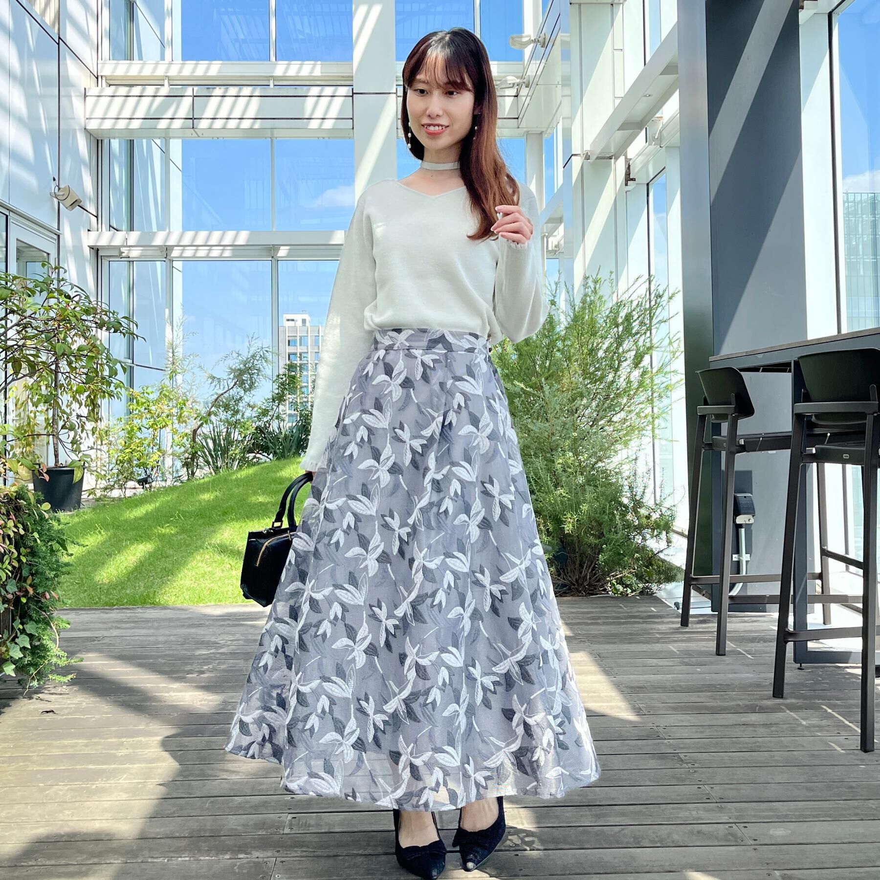 Couture broach「【大人可愛い・リボン取り外し可】前後2WAYラメリブ シアープチフリルニット」|ニット・セーター|