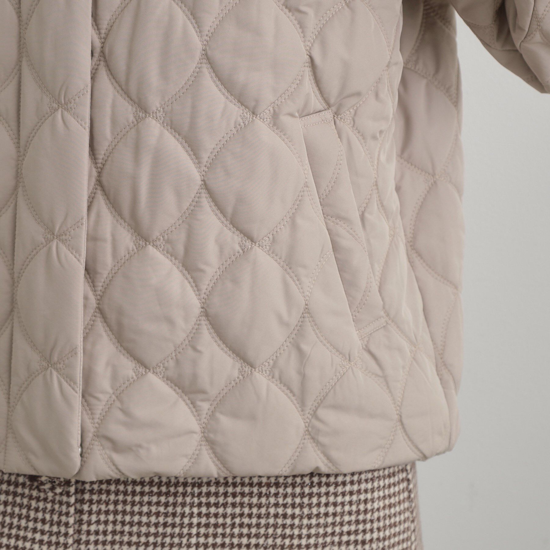 Couture broach「【撥水・大人可愛い】リボンキルティングジャケット」|ブルゾン・スタジャン|