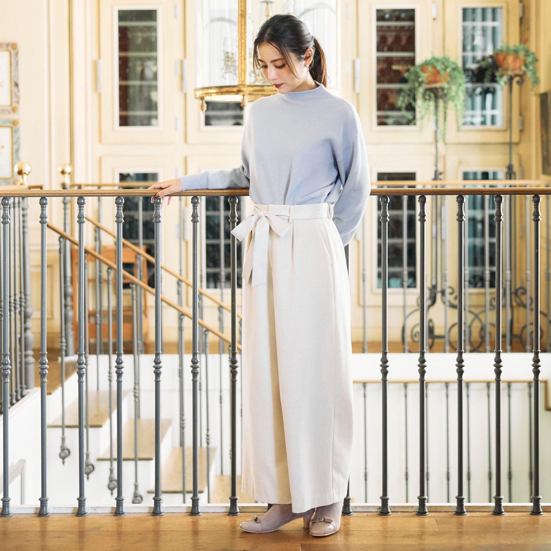 Couture broach「【ゆるふわ・通勤】リッシュアンゴラ バックパール調ニット」|ニット・セーター|