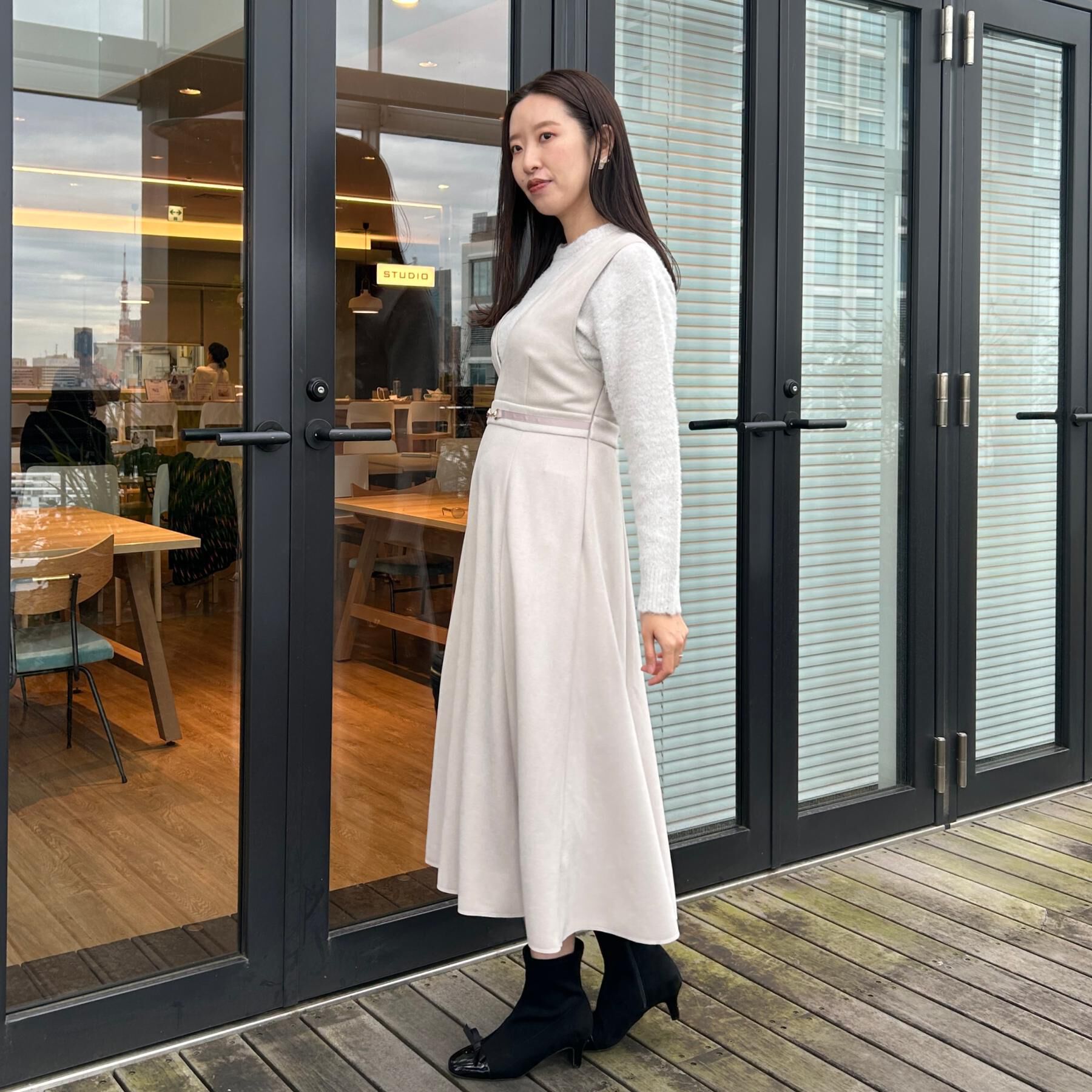 Couture broach「【前後2WAY】スパンコールラメフェザー ニット」|ニット・セーター|