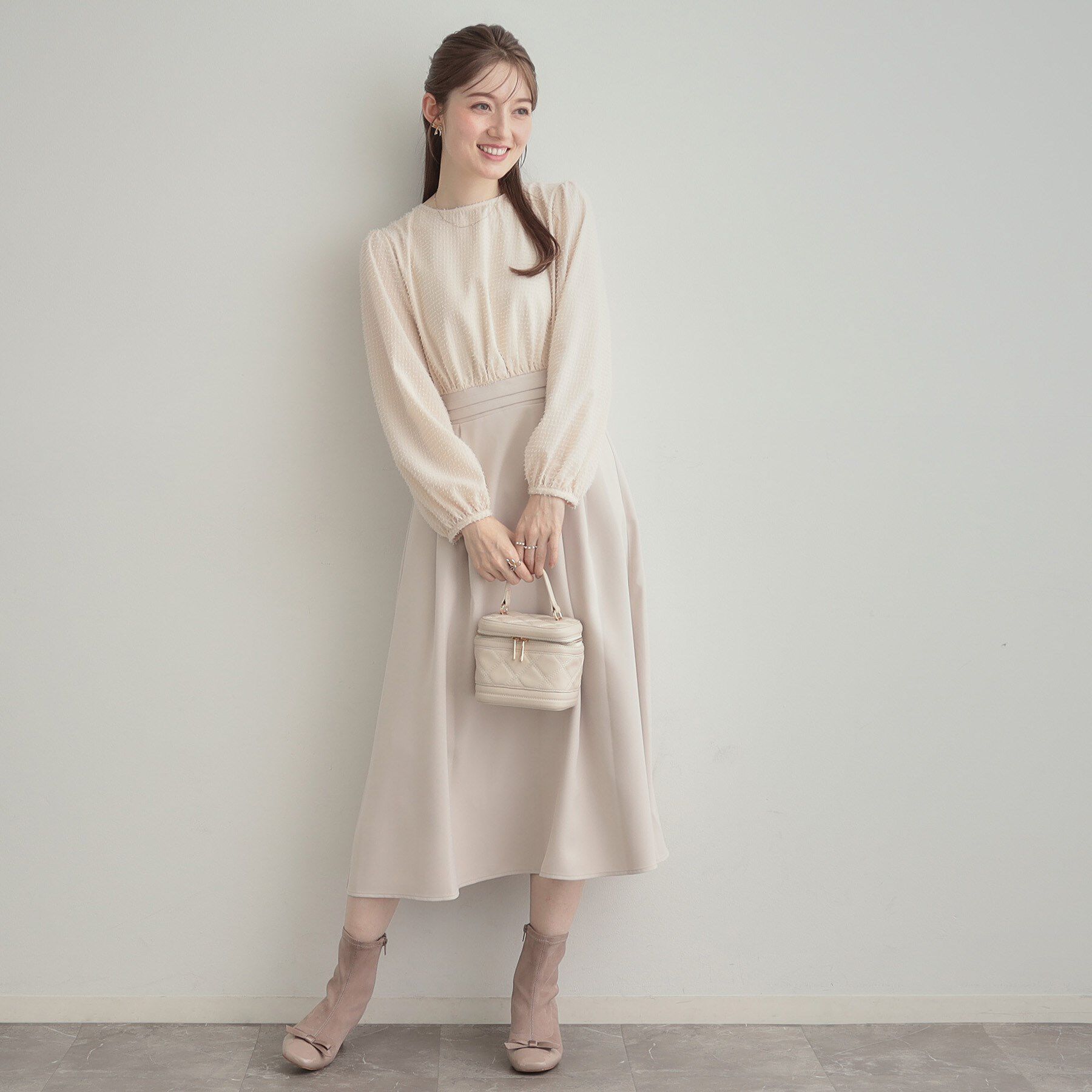 Couture broach「【通勤・ラメジャカード】ドッキングワンピース」|ワンピース|