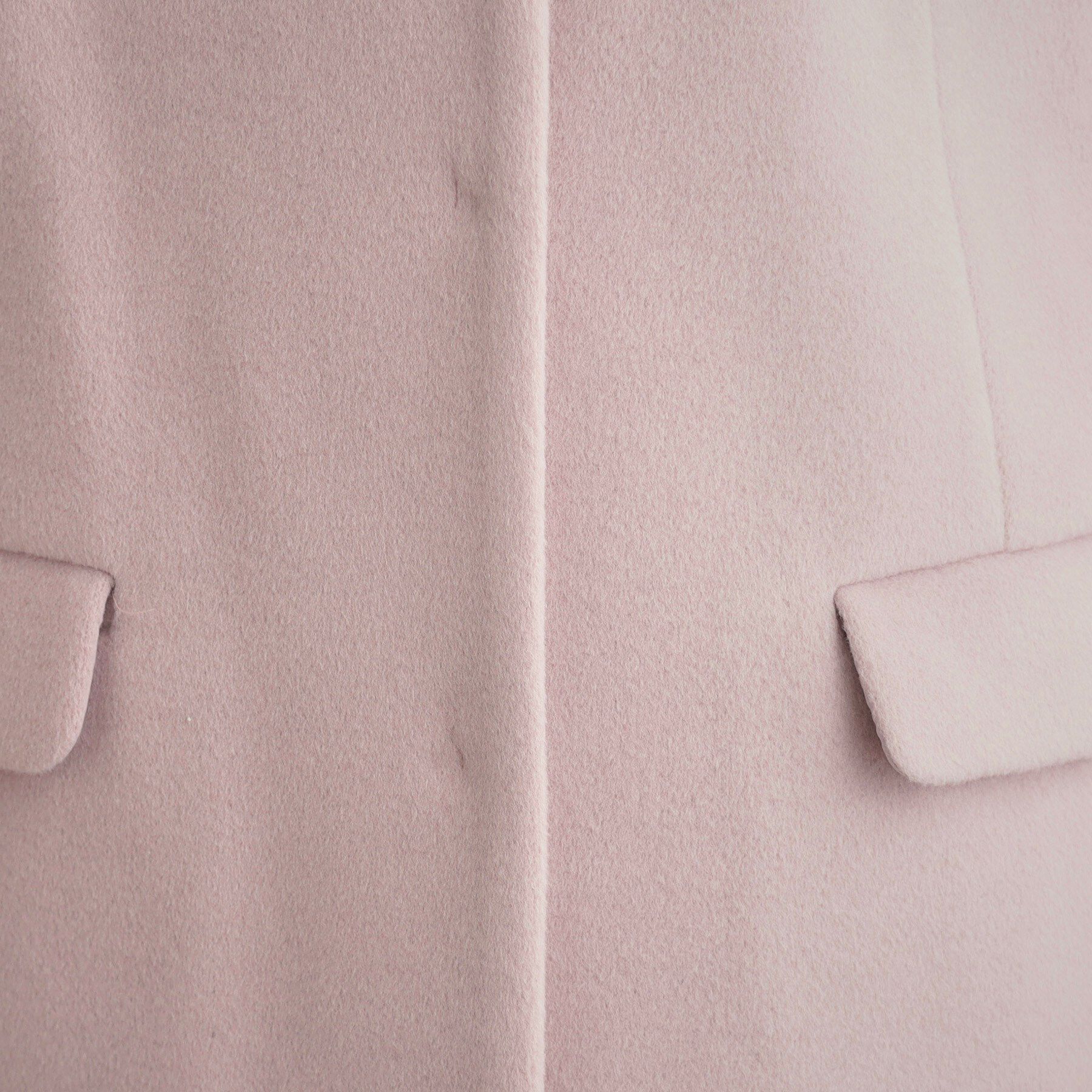 Couture broach「【通勤/ビジューブローチ付き】ノーカラー ロングコート」|ノーカラーコート|