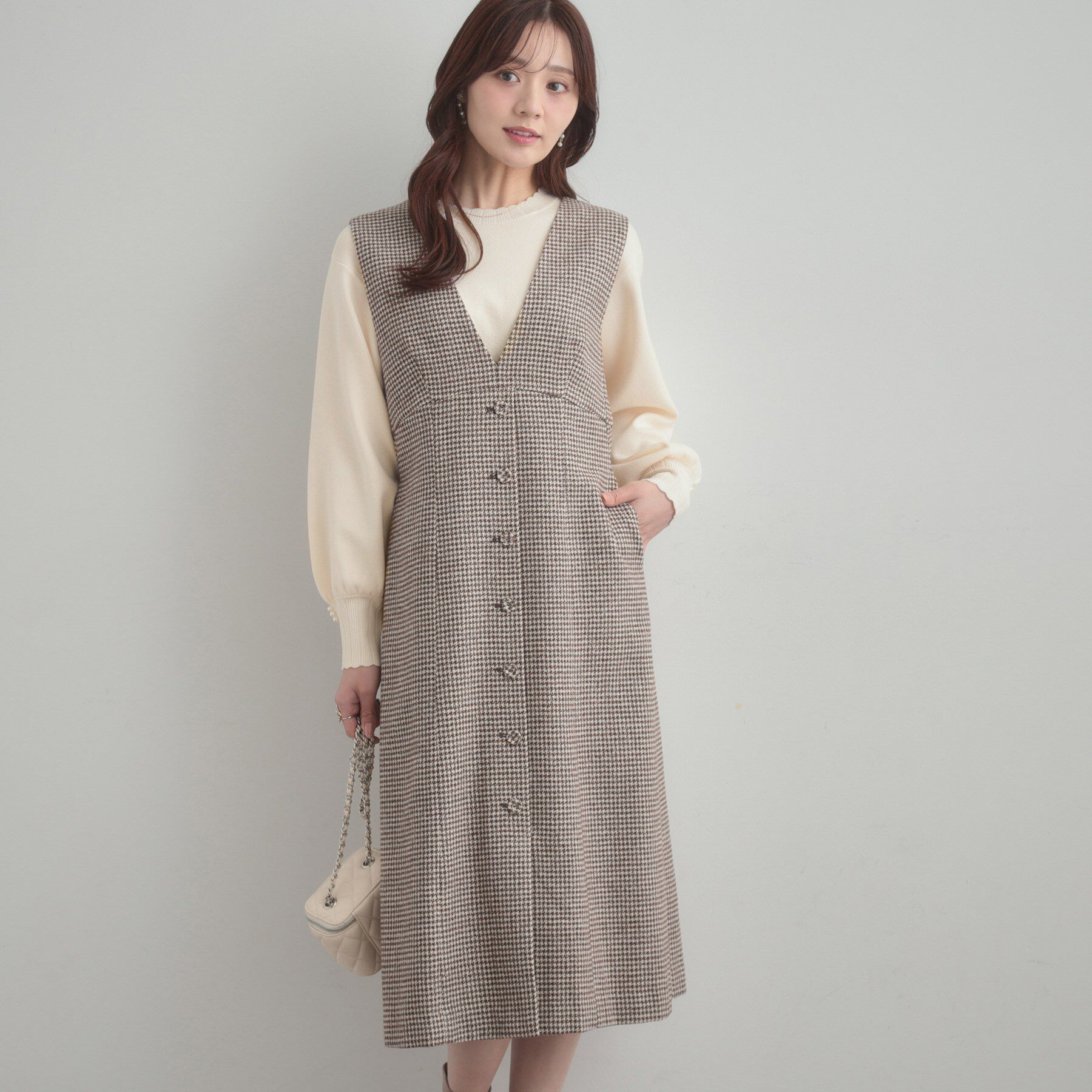 Couture broach「【洗える/スカラデザイン】パフスリーブ ニット」|ニット・セーター|