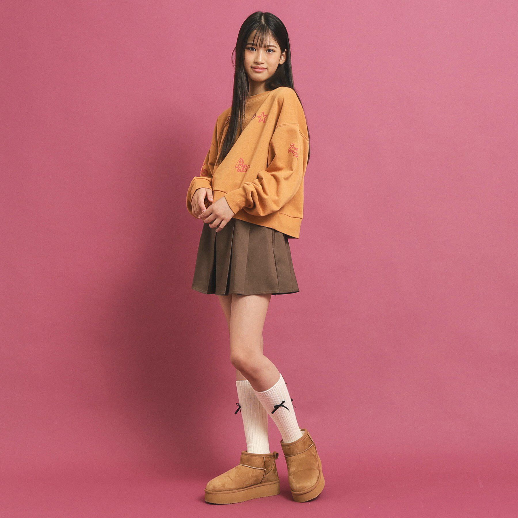 PINK-latte「【カラー追加/オールシーズン対応】ベルト付きプリーツスカート」|スカート|