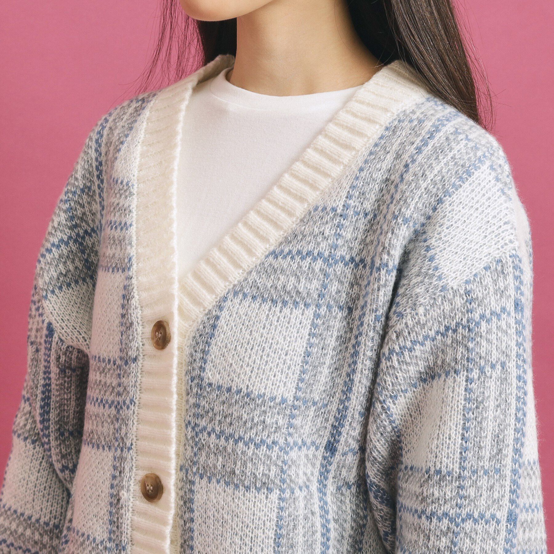 PINK-latte「モヘヤタッチニットカーディガン」|カーディガン|