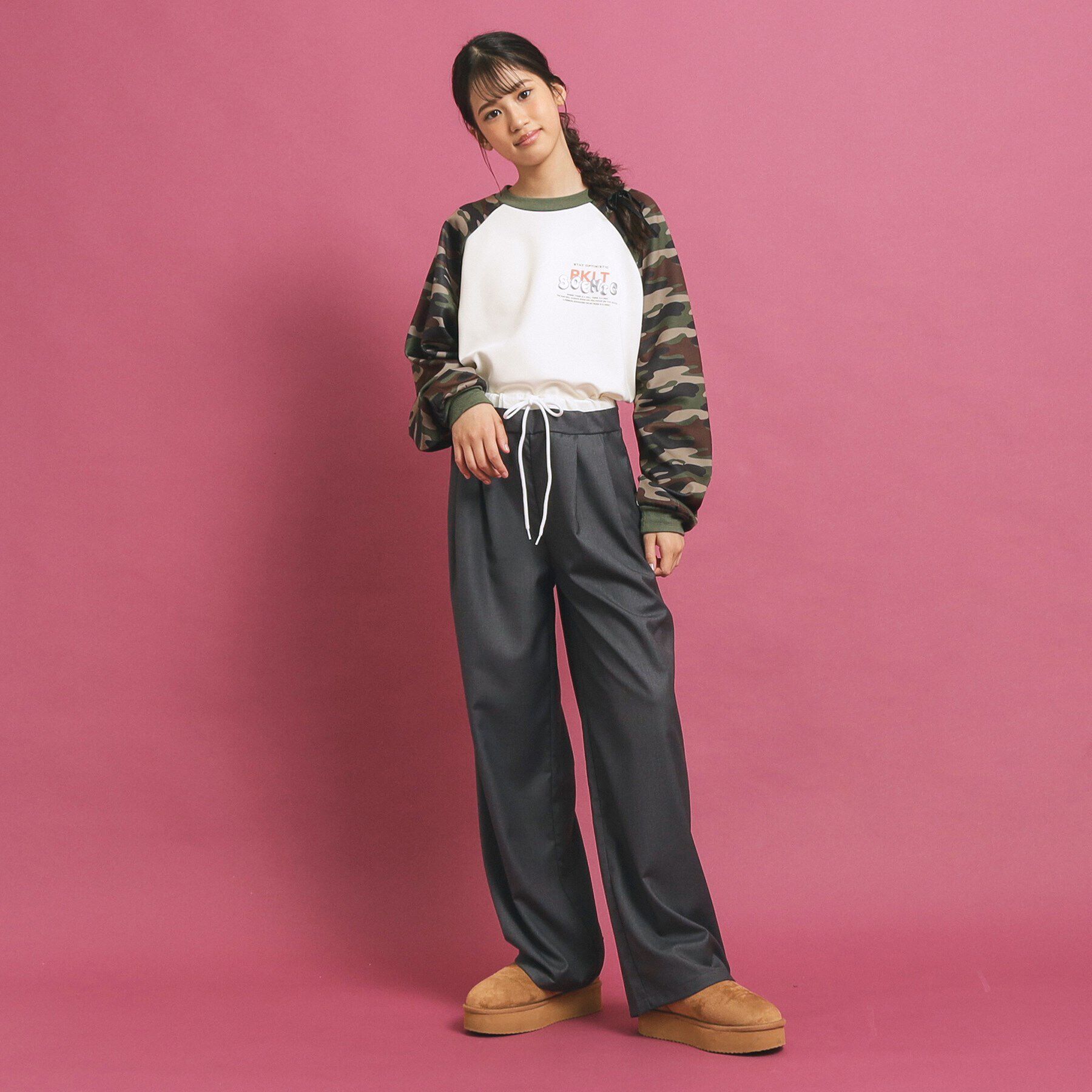 PINK-latte「ウエストレイヤード風パンツ」|その他|