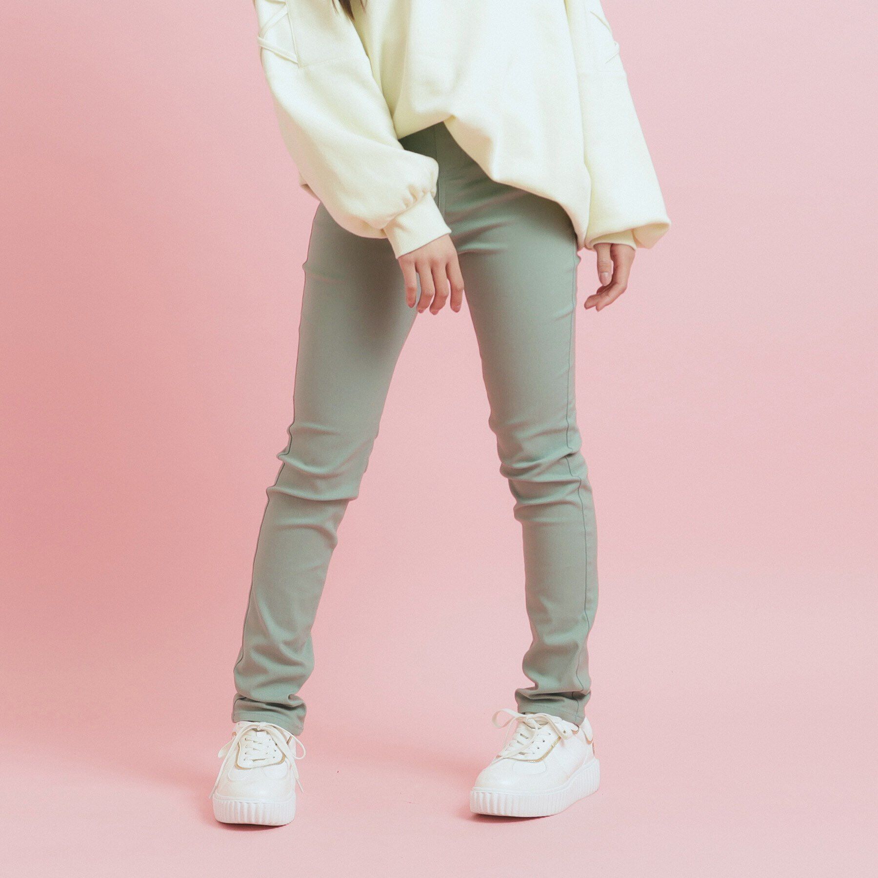 PINK-latte「【シンプルでスッキリ】スキニーパンツ」|その他|ミントグリーン(02