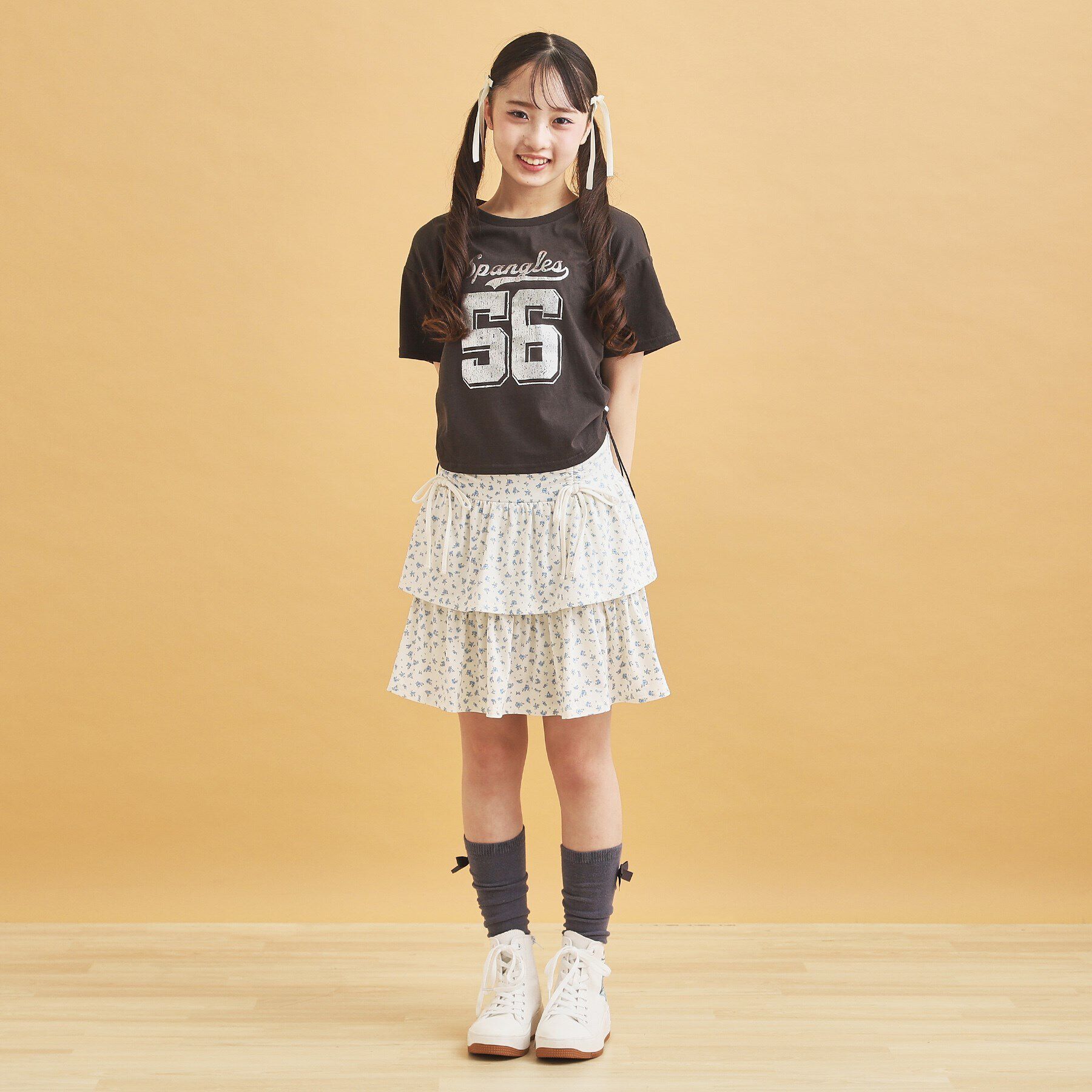 PINK-latte「リボンティアードスカート」|スカート|