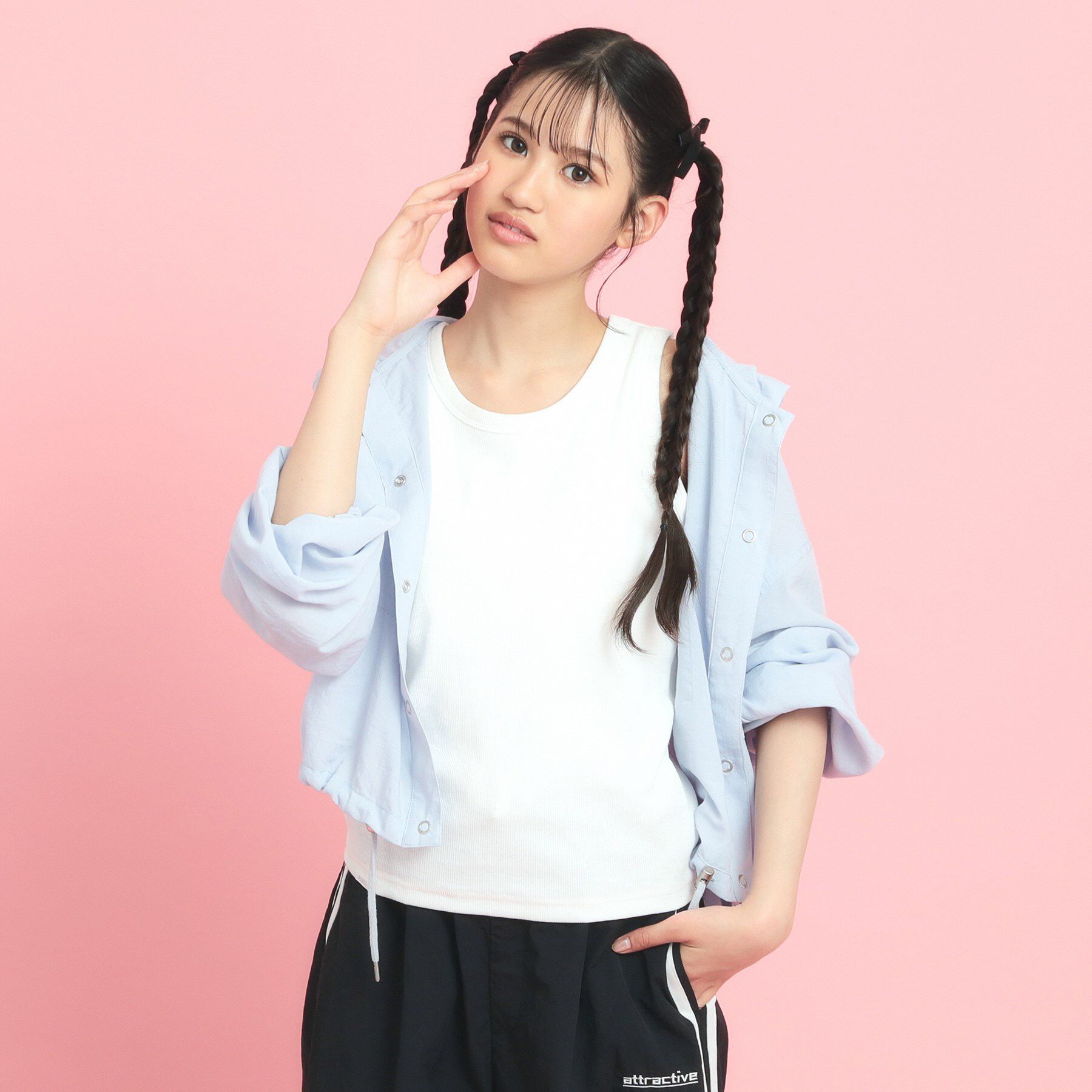 PINK-latte「シンプルタンクトップ」|キャミソール|