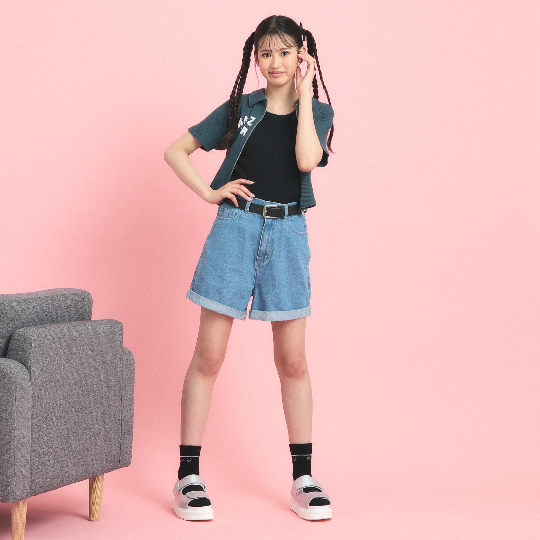 PINK-latte「シンプルタンクトップ」|キャミソール|